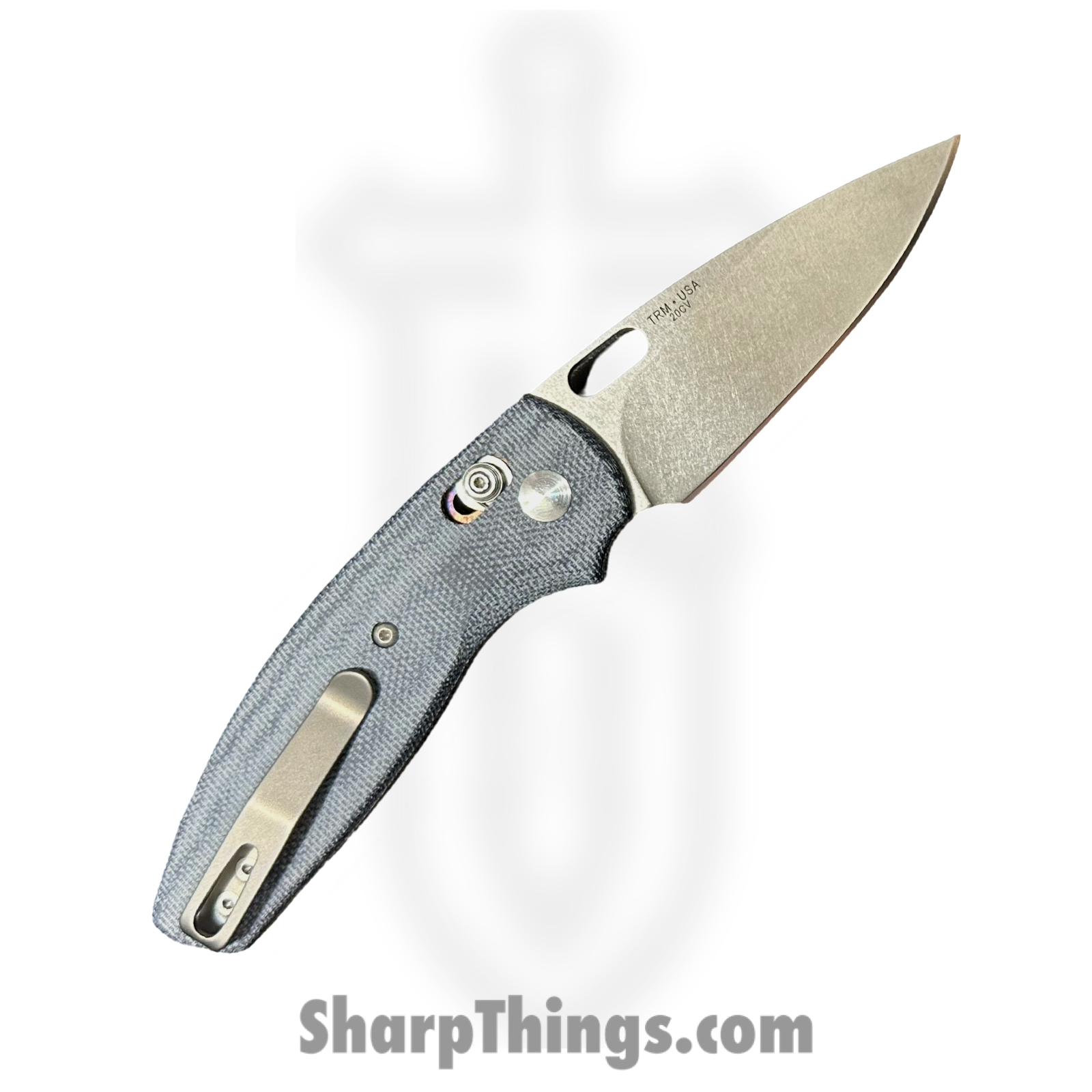 TRM - DLRBD3DMICDN - BullDog - Folding Knife - 20CV Stonewash Drop Point - Micarta - Denim - Image 2