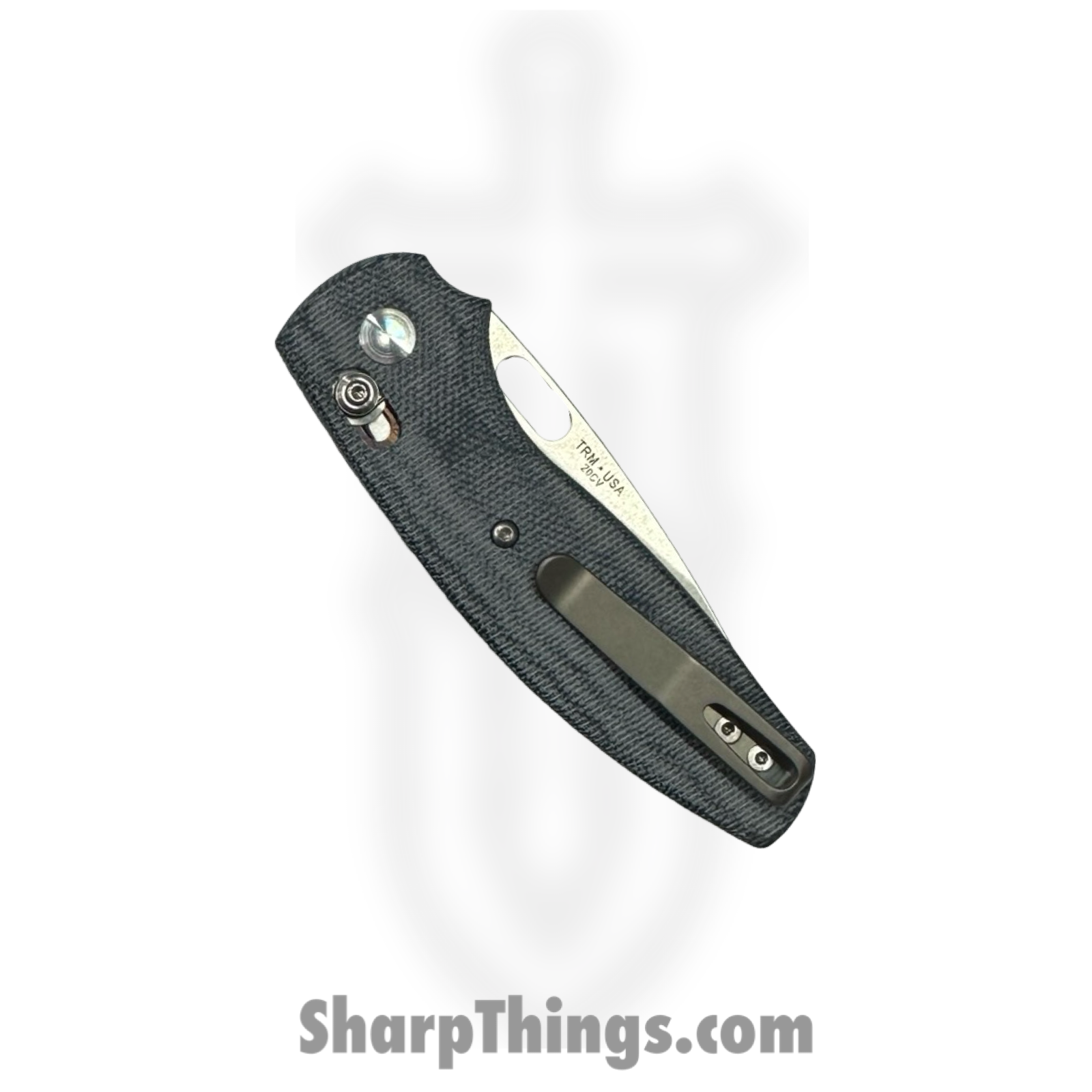 TRM - DLRBD3DMICDN - BullDog - Folding Knife - 20CV Stonewash Drop Point - Micarta - Denim - Image 4