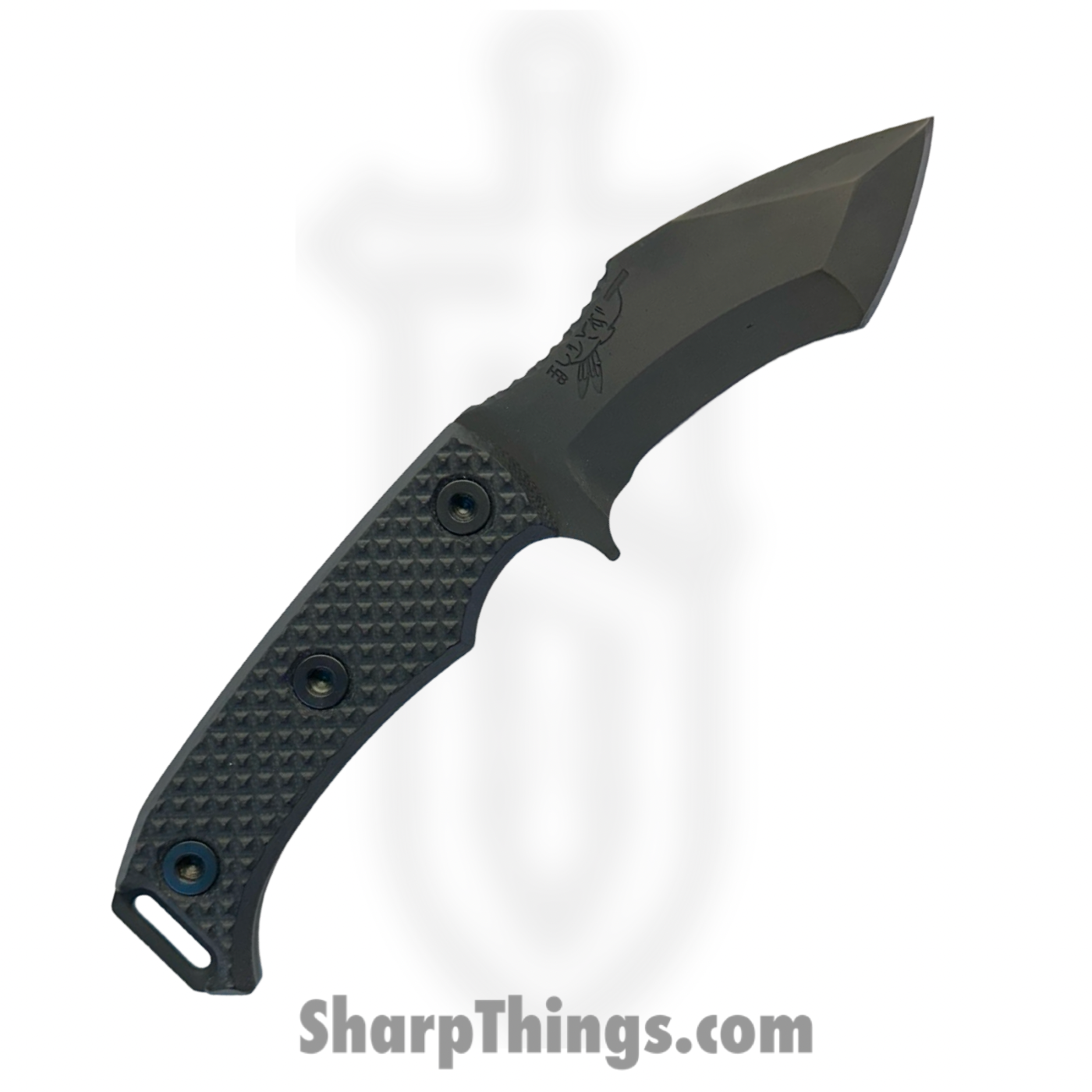 Half Face Blades - HFBBUTBKG101 - Buteo - Fixed Blade Knife - S45VN Armor Black Cerakote - G10 - Black - Image 2