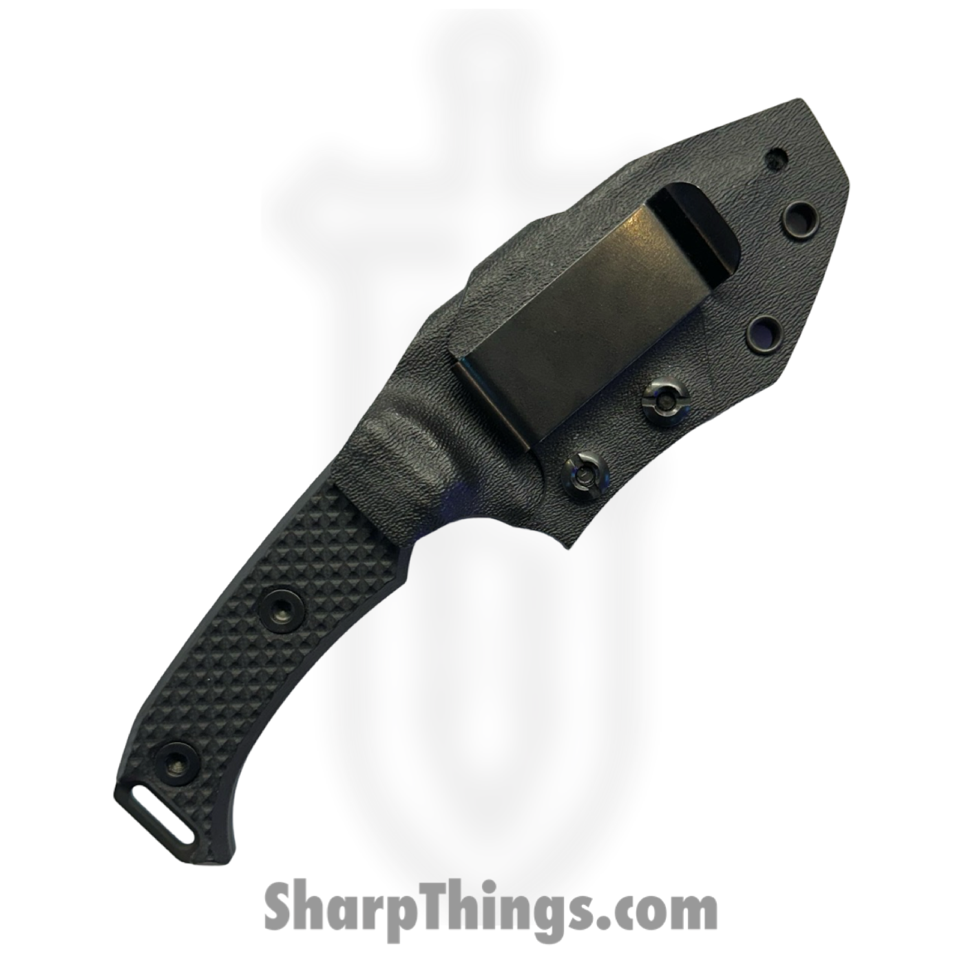 Half Face Blades - HFBBUTBKG101 - Buteo - Fixed Blade Knife - S45VN Armor Black Cerakote - G10 - Black - Image 4