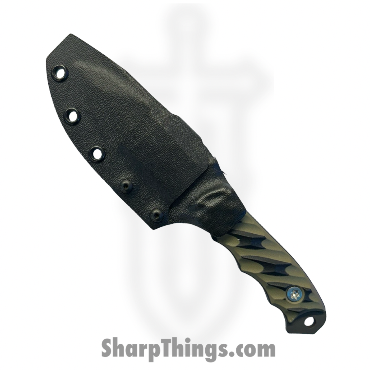 Half Face Blades - HFBDISODG108 - Disaster Jr. - Fixed Blade Knife - 3V Midnight BronzeCerakote Spear Point - G10 - Black OD Green - Image 3