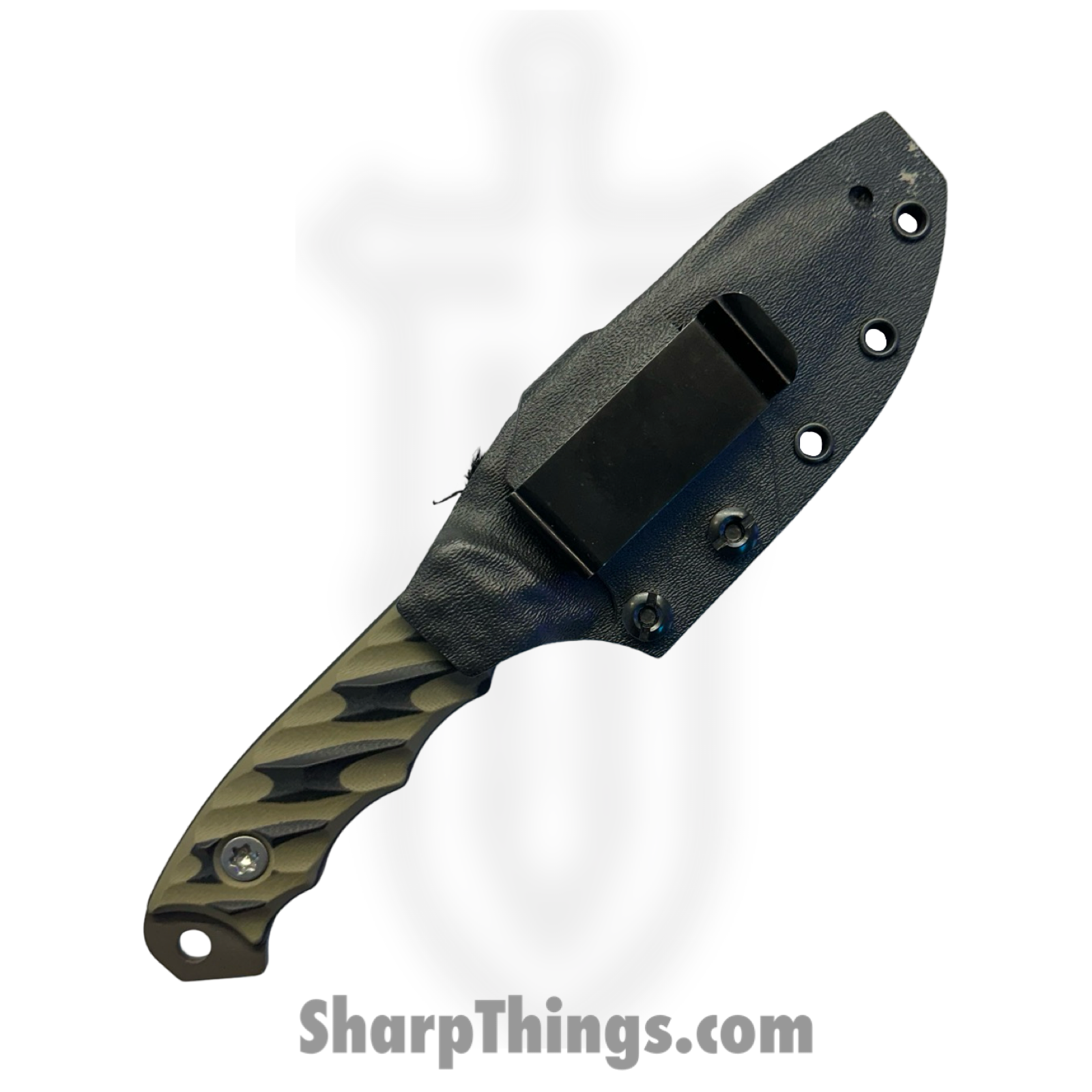 Half Face Blades - HFBDISODG108 - Disaster Jr. - Fixed Blade Knife - 3V Midnight BronzeCerakote Spear Point - G10 - Black OD Green - Image 4