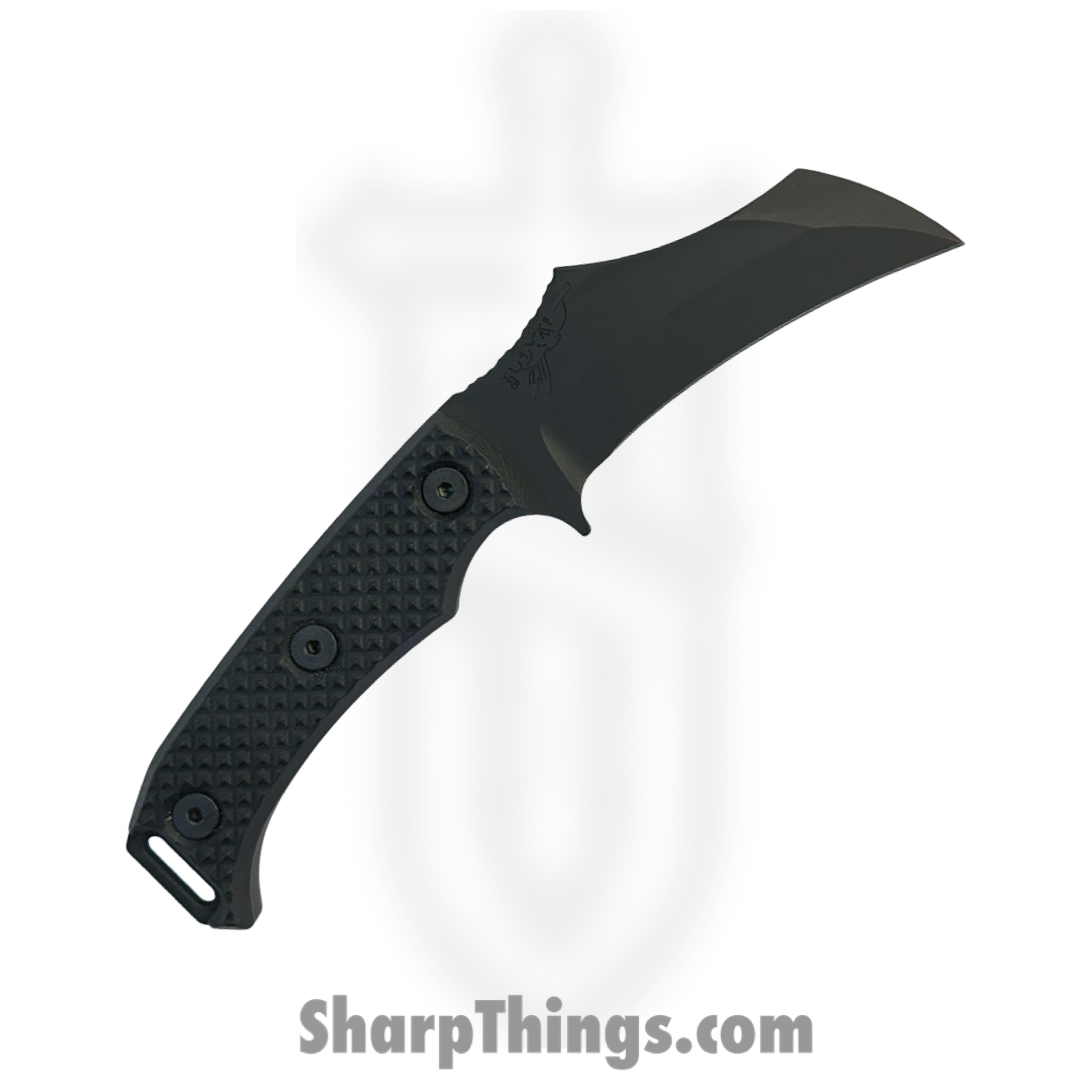 Half Face Blades - HFBVULBKG102 - Vulture - Fixed Blade Knife - S45VN Armor Black Cerakote - G10 - Black - Image 2