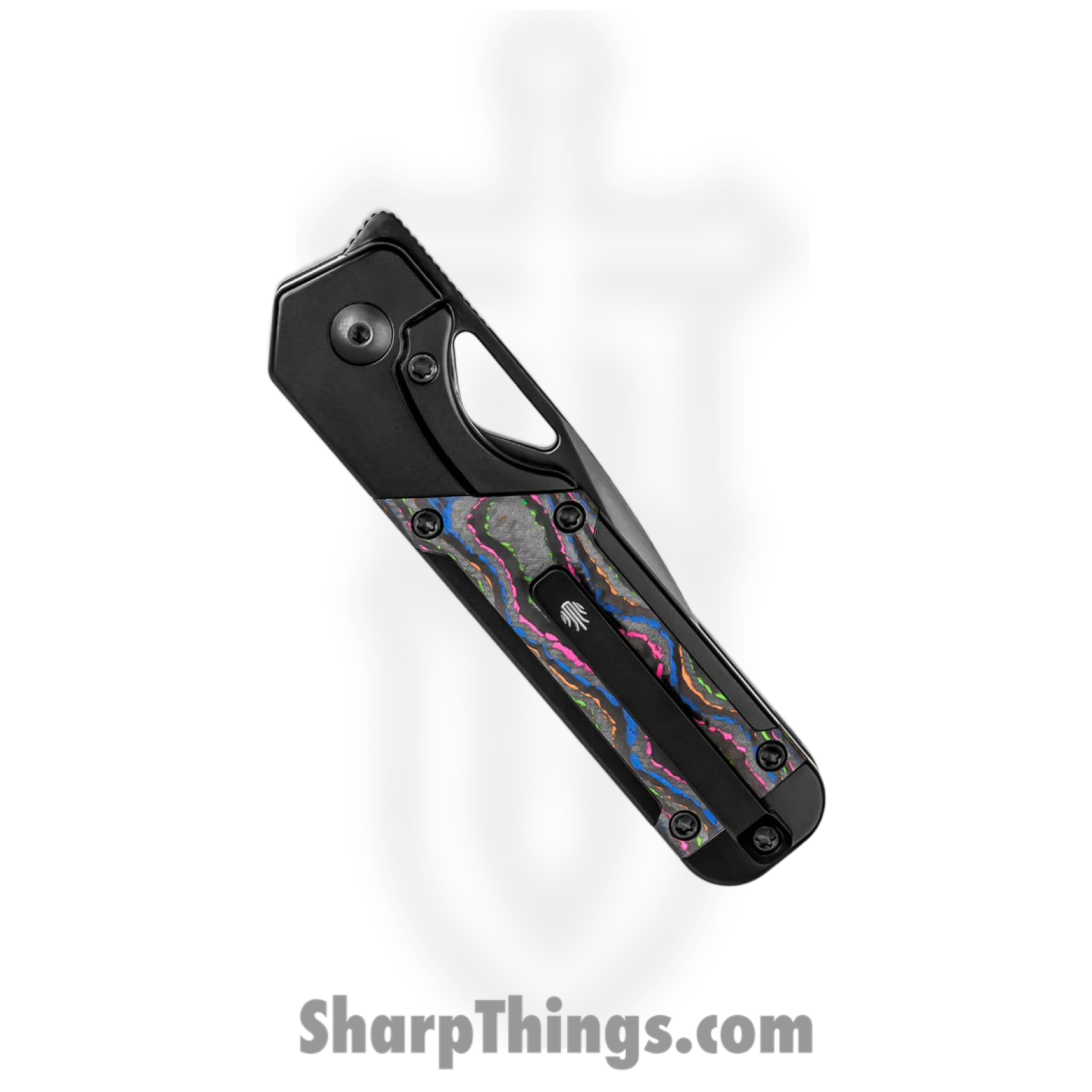 Kizer Cutlery - KI3634SA1 - Mini Militaw 80s - Folding Knife - M390 Black Drop Point - Titanium Camo Carbon Fiber - Black Multi - Image 5