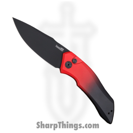 Kershaw – KS7100GRDBLK – Launch 1 – Automatic Knife – CPM MagnaCut Acid Etched Drop Point – Aluminum – Red Black