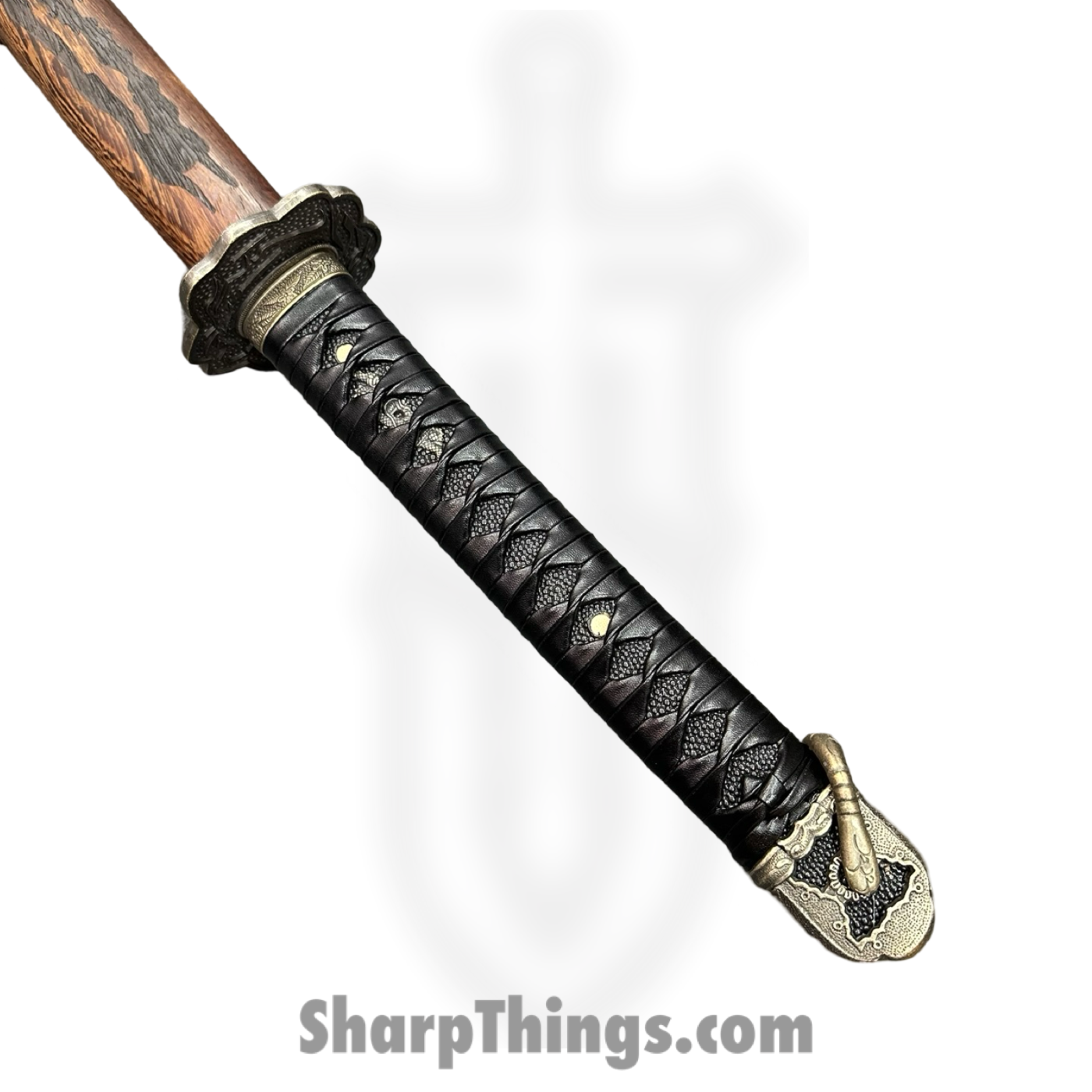 SBC - MORTAL0125 - Mortal Blade - Fixed Blade Knife - T10 HC Purple Katana - Leather Wrapped - Black - Image 7