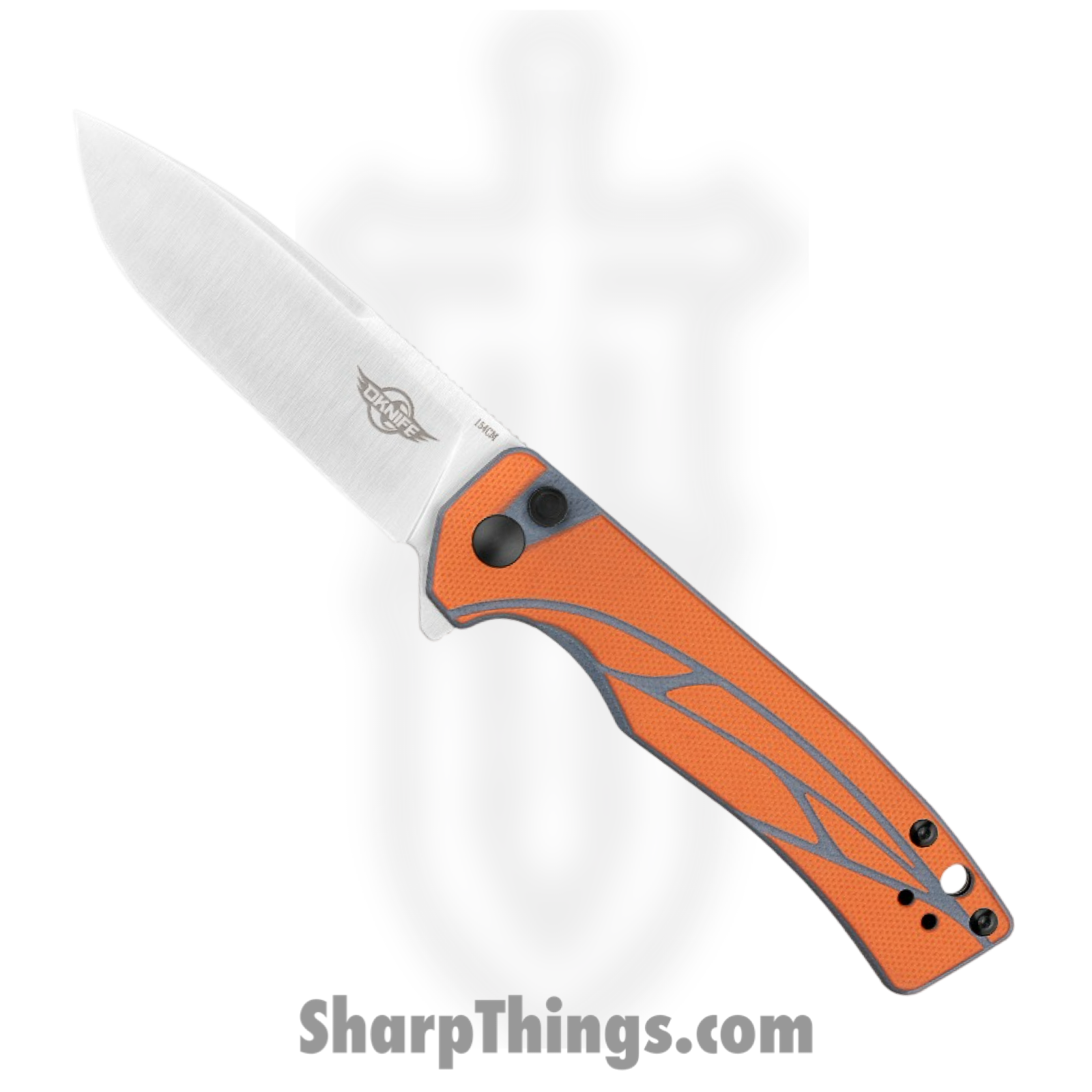Olight - OLTMETTLEOG - Mettle - Folding Knife - 154CM Satin Drop Point - G10 - Orange Gray
