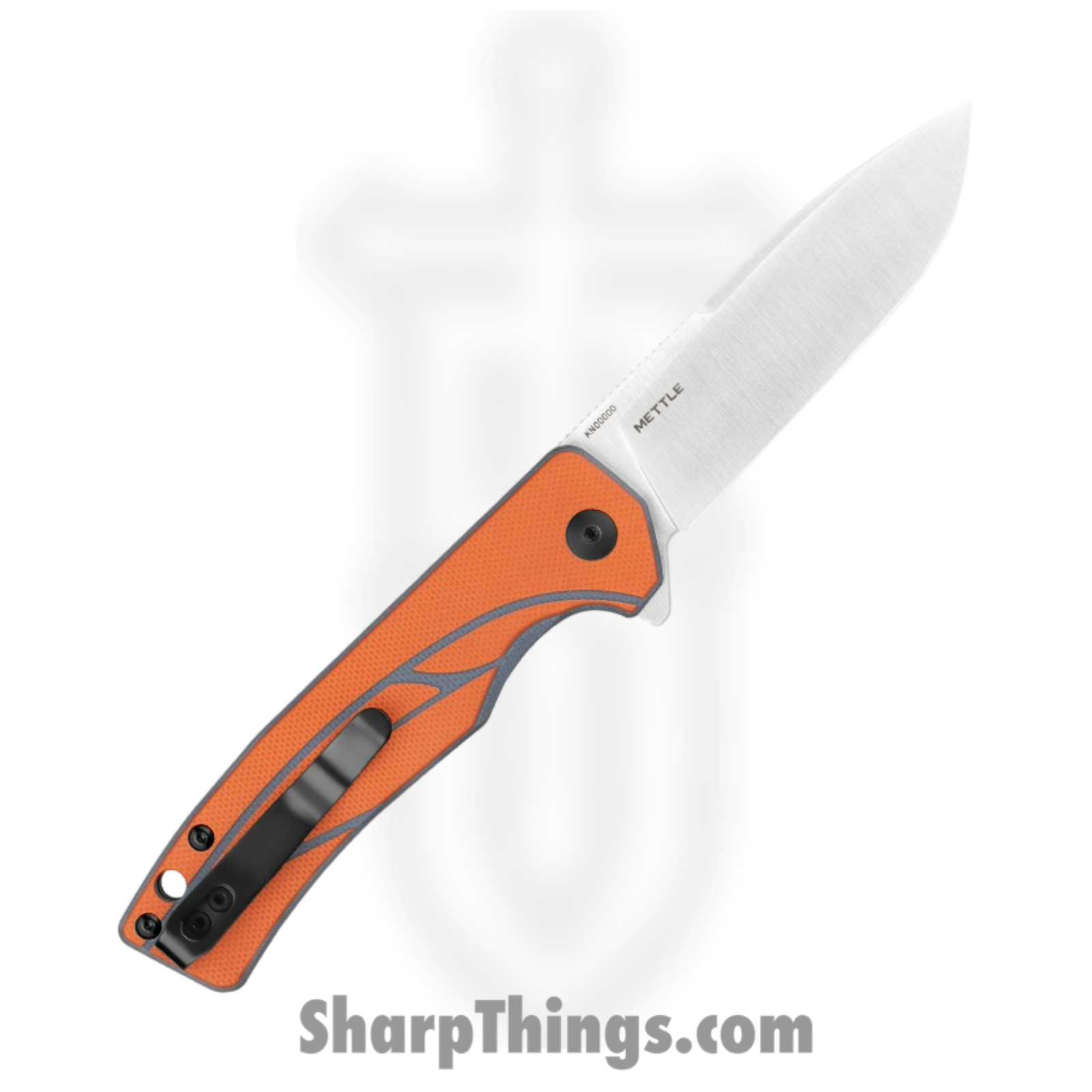 Olight - OLTMETTLEOG - Mettle - Folding Knife - 154CM Satin Drop Point - G10 - Orange Gray - Image 2