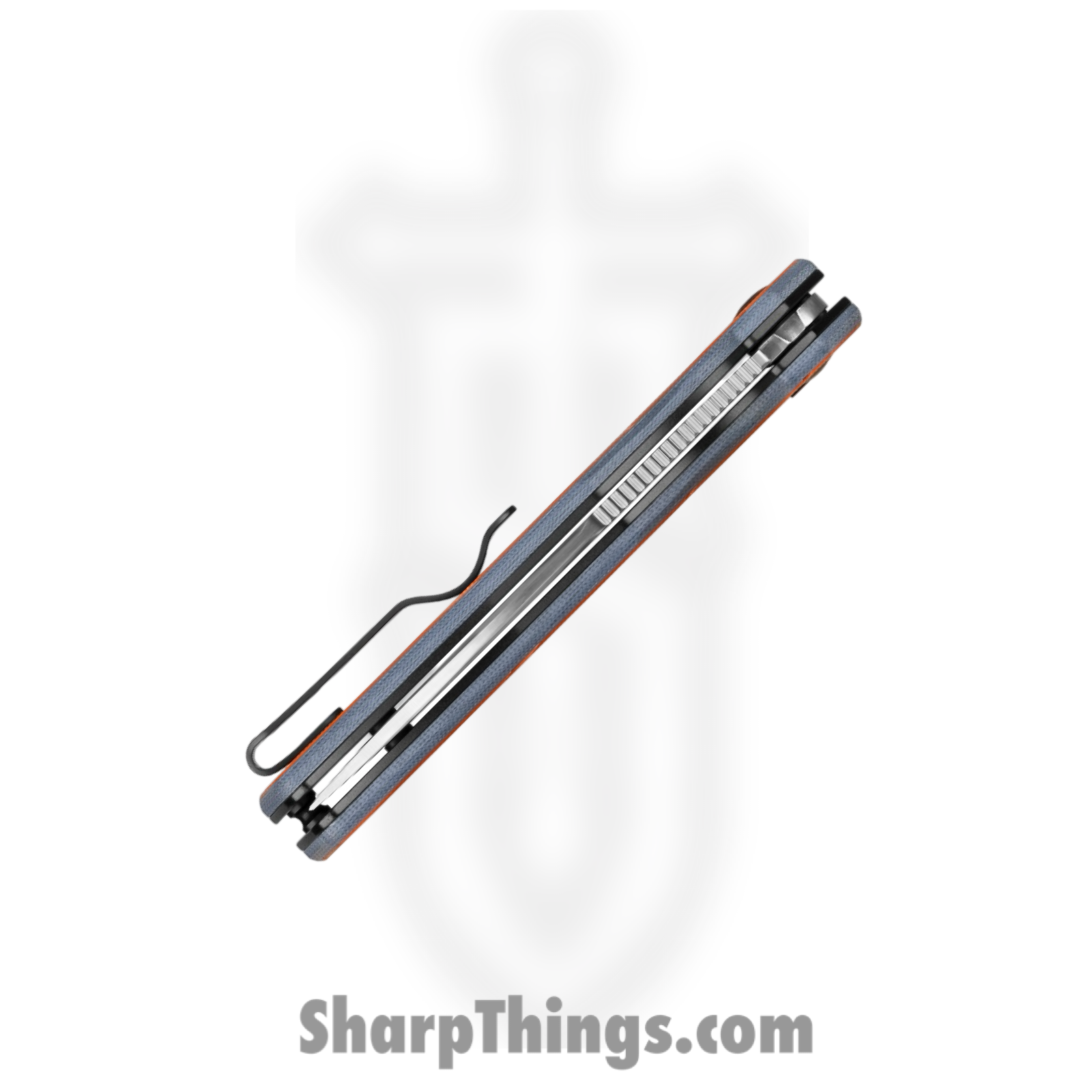 Olight - OLTMETTLEOG - Mettle - Folding Knife - 154CM Satin Drop Point - G10 - Orange Gray - Image 5