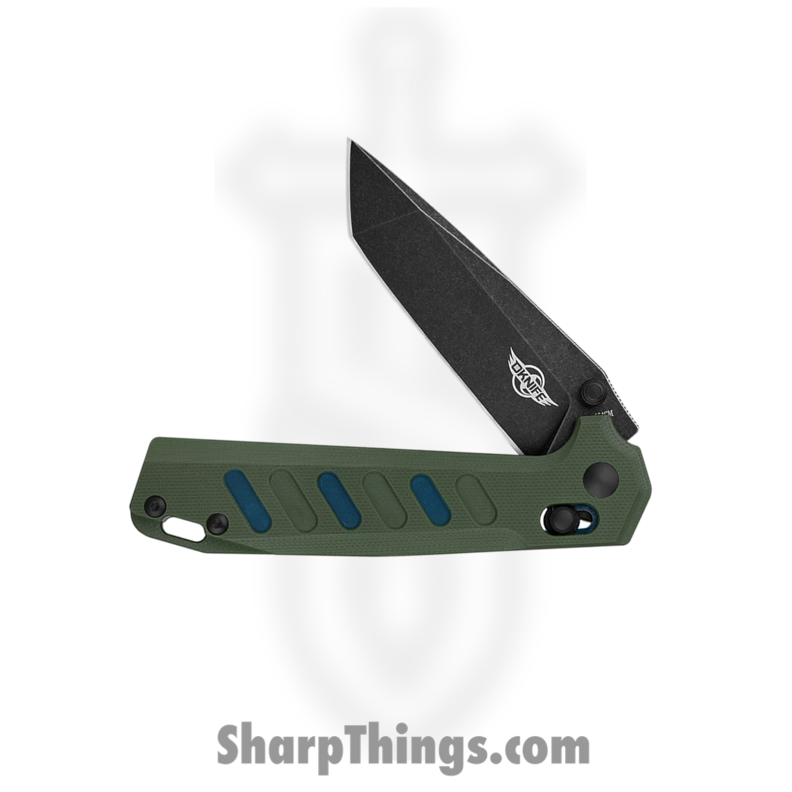 Olight - OLTRUBATOODG - Rubato 2 - Folding Knife - 154CM Black Stonewash Tanto - G10 - OD Green - Image 3
