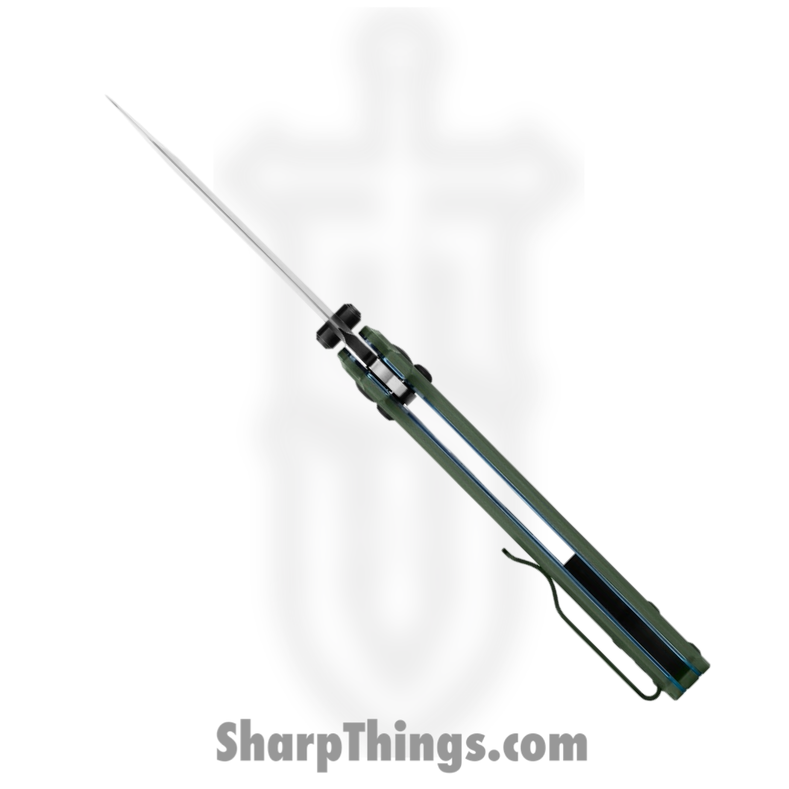 Olight - OLTRUBATOODG - Rubato 2 - Folding Knife - 154CM Black Stonewash Tanto - G10 - OD Green - Image 6