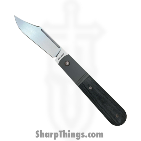 Jack Wolf Knives – PRIMO-01-LIN-MIC-BLK – Primo Jack – Folding Knife – S90V Satin Clip Point – Linen Micarta – Black