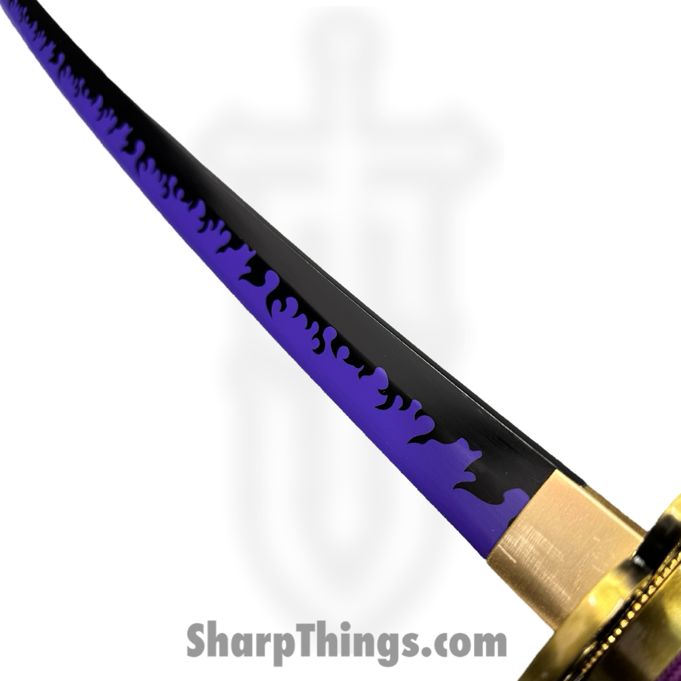 SBC - PURPENMA0125 - Purple Enma - Fixed Blade Knife - 1045 HC Purple and Black Katana - Cord Wrapped - Purple - Image 3