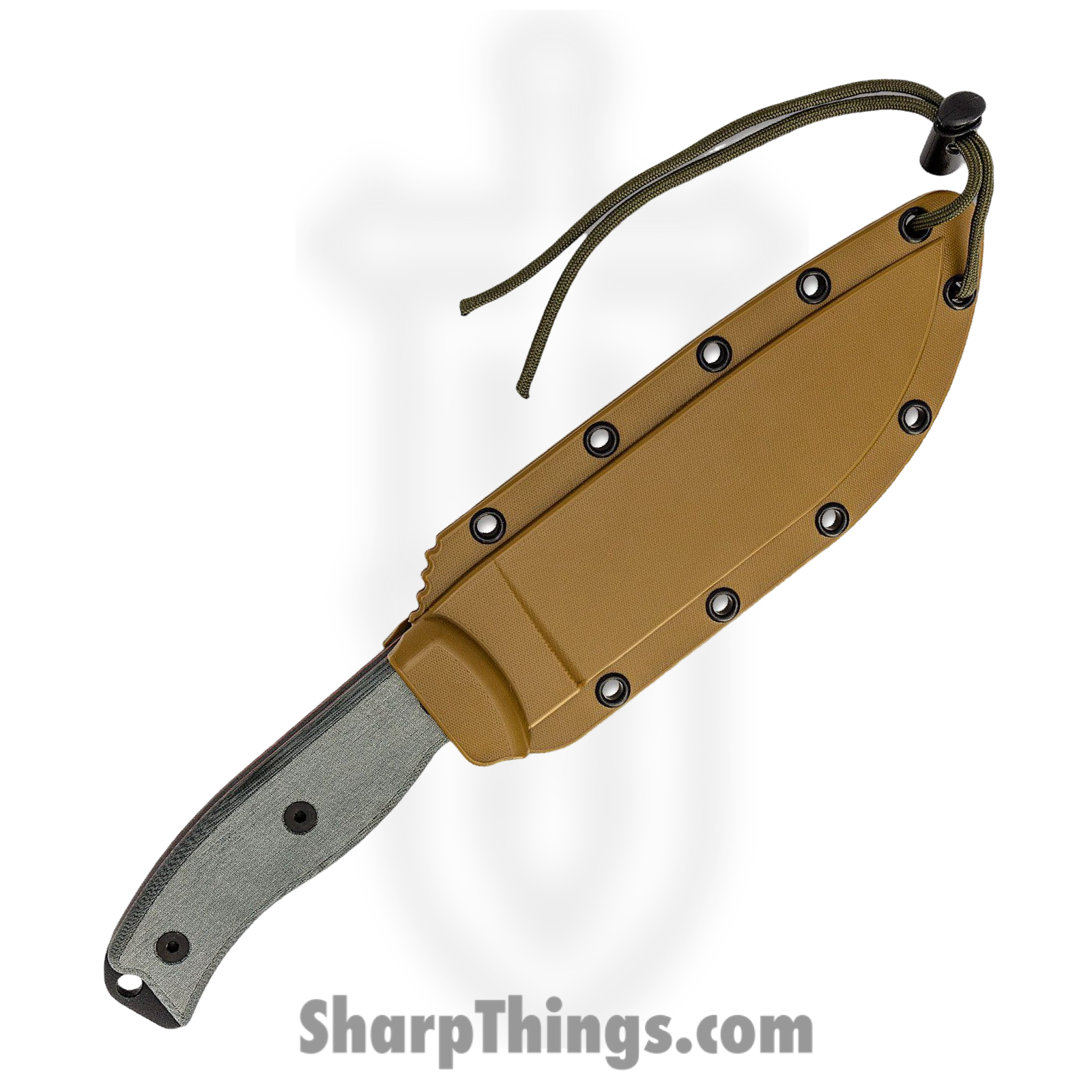 ESEE - RC6P - Model 6 - Fixed Blade Knife - 1095 HC Black Drop Point - Micarta - Gray - Image 3