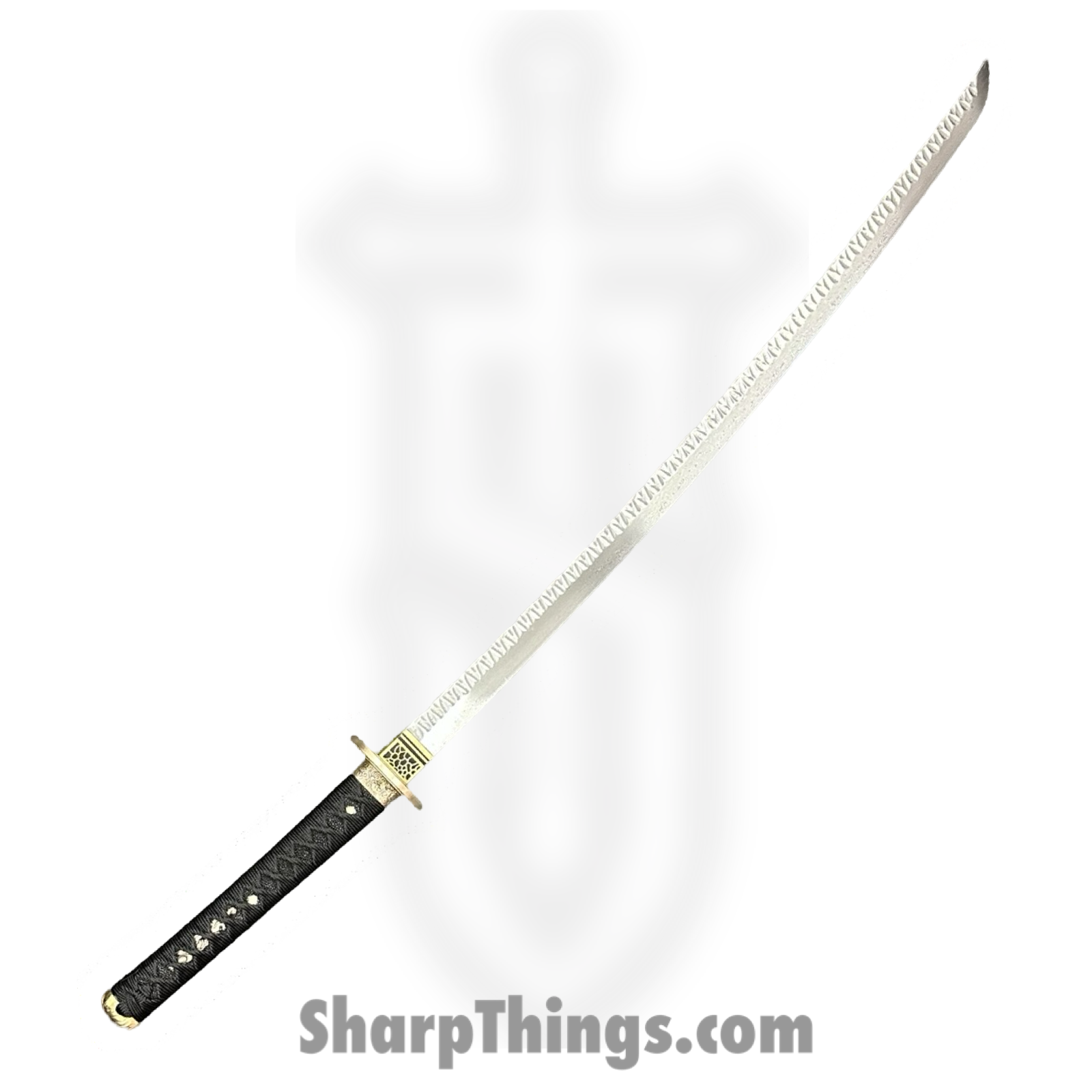 SBC - SPINE0125 - Sharp Spine of Dragon - Fixed Blade Knife - Damascus Polished Katana - Cord Wrapped - Black Red - Image 2