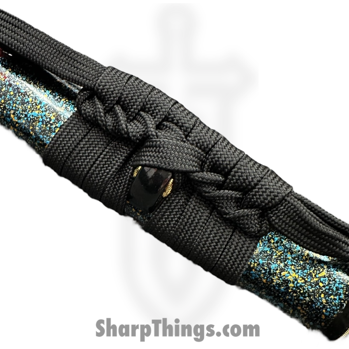 SBC - SPINE0125 - Sharp Spine of Dragon - Fixed Blade Knife - Damascus Polished Katana - Cord Wrapped - Black Red - Image 6