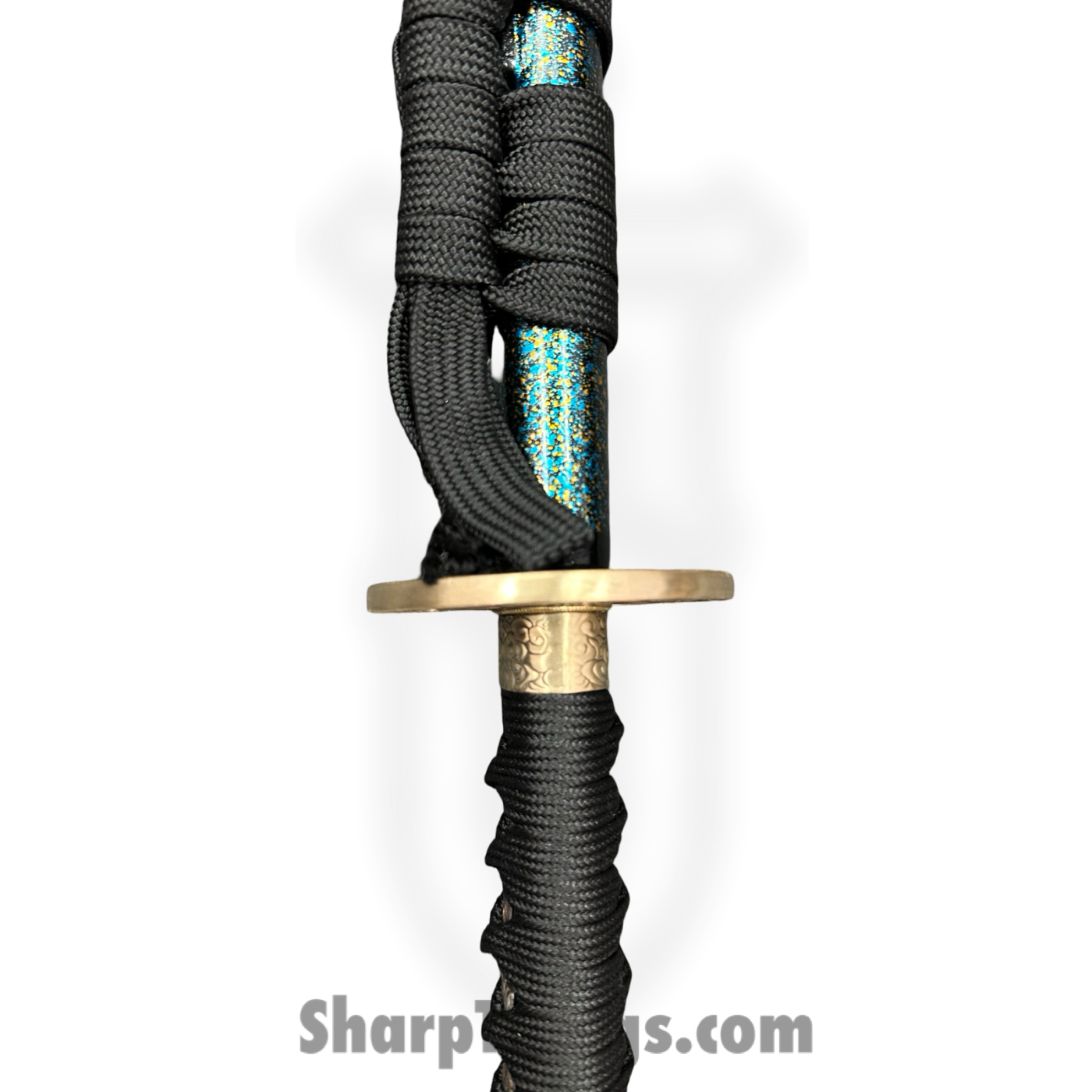 SBC - SPINE0125 - Sharp Spine of Dragon - Fixed Blade Knife - Damascus Polished Katana - Cord Wrapped - Black Red - Image 7