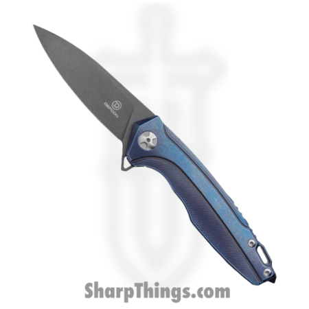 Defcon – TF5288 – JK Framelock – Folding Knife – D2 Blasted Drop Point – Titanium – Blue