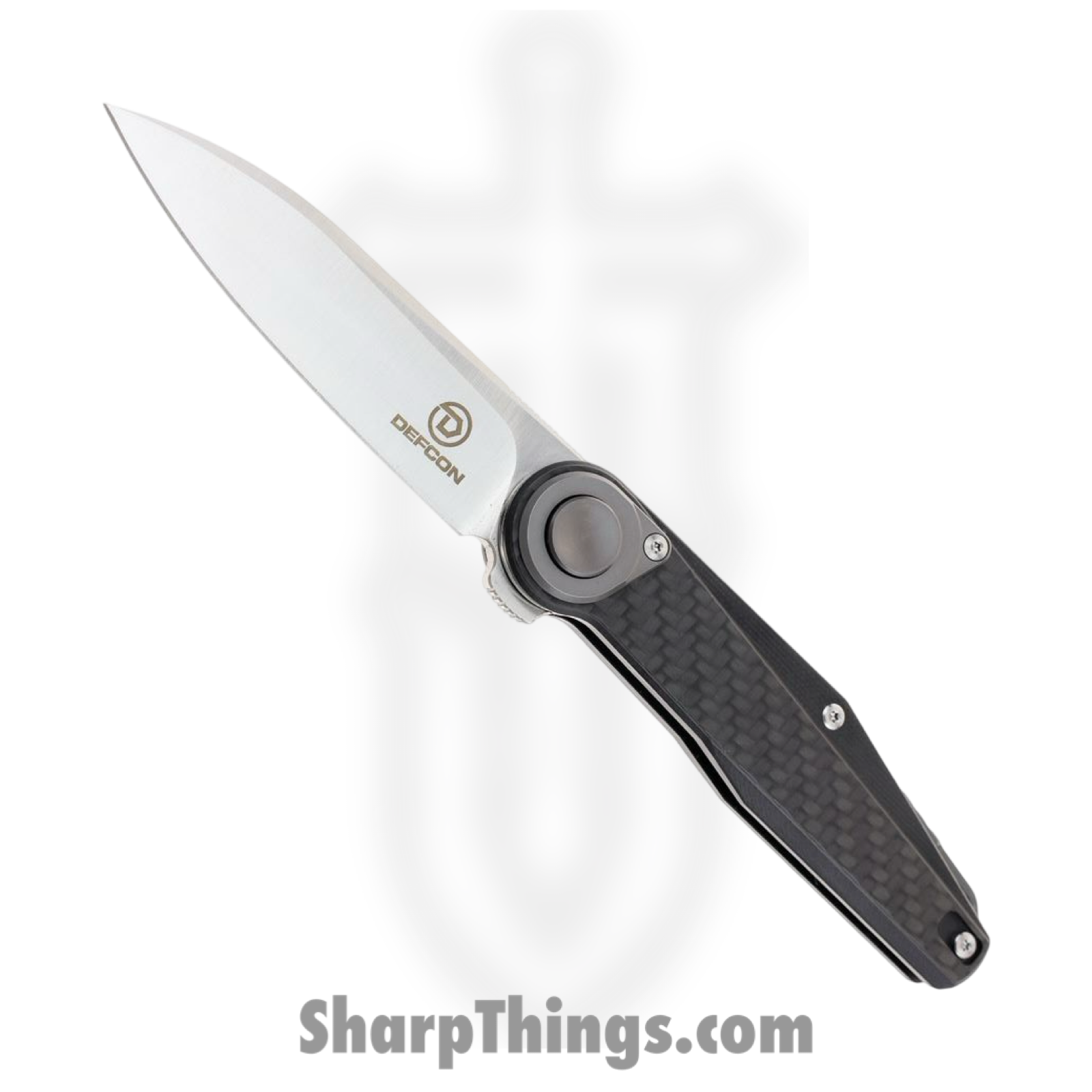 Defcon - TF6010CB - JK Series Leverage - Folding Knife - 14C28N Satin Wharncliffe - Carbon Fiber - Black