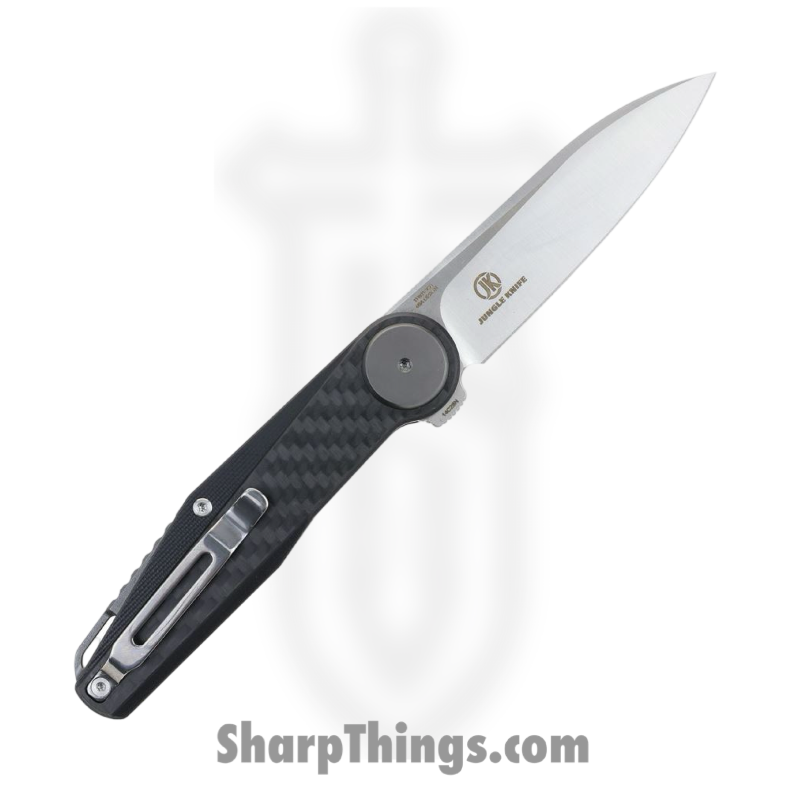 Defcon - TF6010CB - JK Series Leverage - Folding Knife - 14C28N Satin Wharncliffe - Carbon Fiber - Black - Image 2