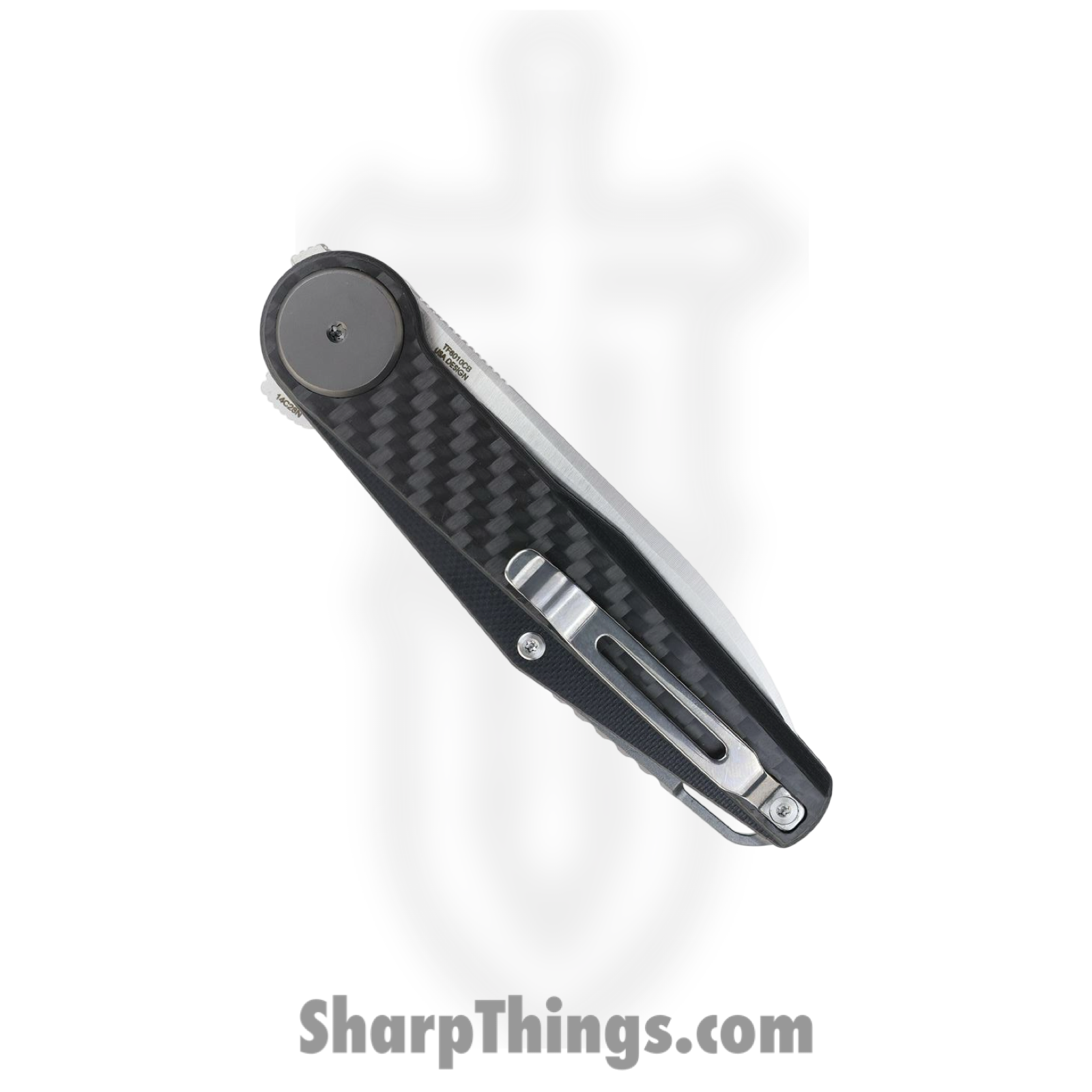 Defcon - TF6010CB - JK Series Leverage - Folding Knife - 14C28N Satin Wharncliffe - Carbon Fiber - Black - Image 4