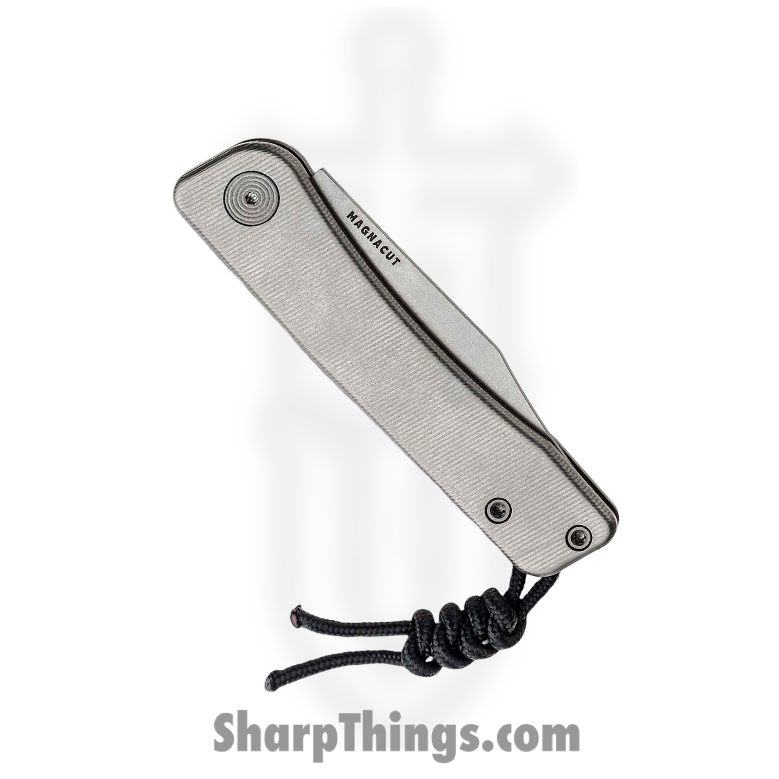 Tactile Knife Co. - TKCBXMC01 - Bexar - Folding Knife - CPM MagnaCut Stonewash Clip Point - Titanium - Silver - Image 4