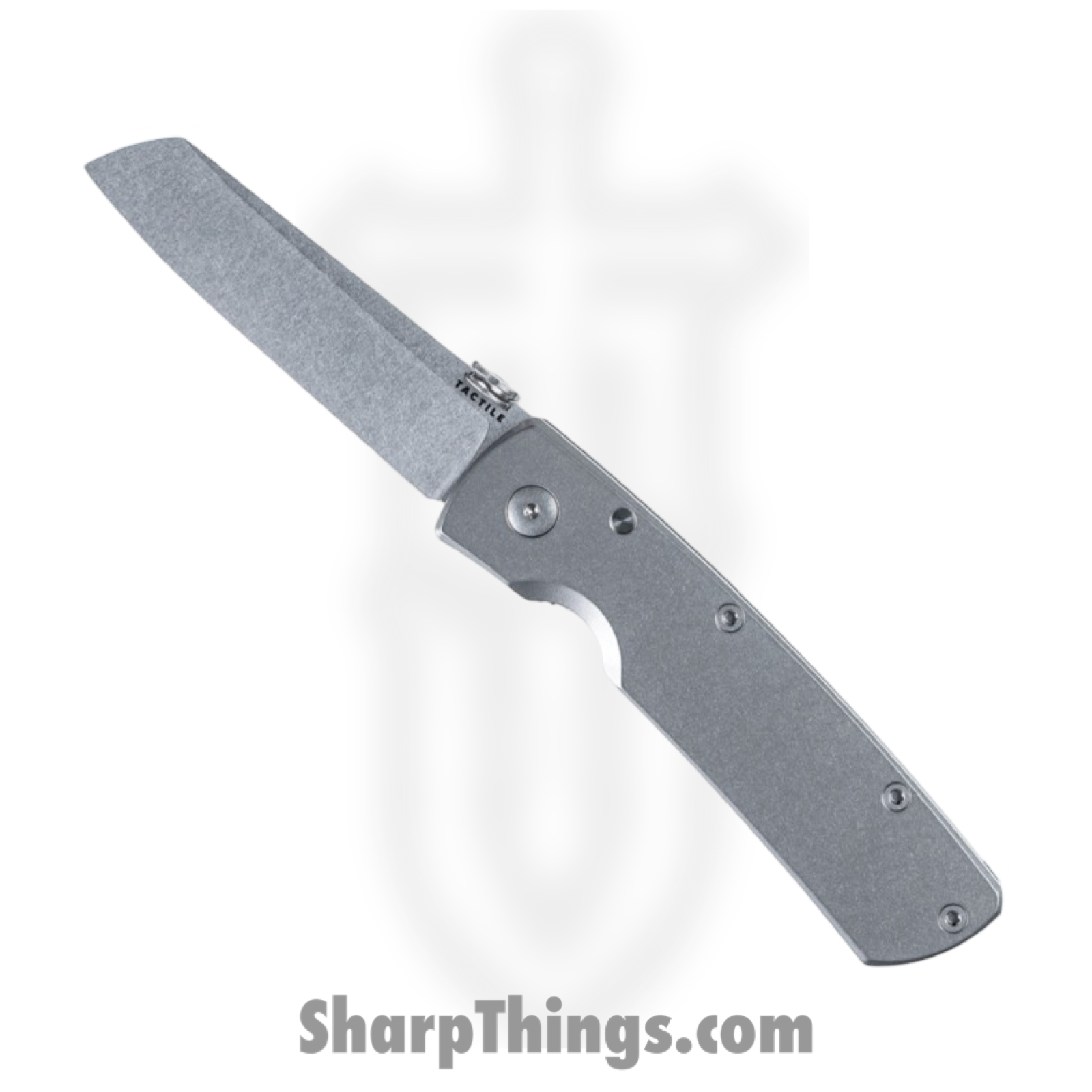 Tactile Knife Co. - TKCMARMCTUTT - Mariner 2 - Folding Knife - CPM MagnaCut Stonewash Sheepsfoot - Titanium - Gray