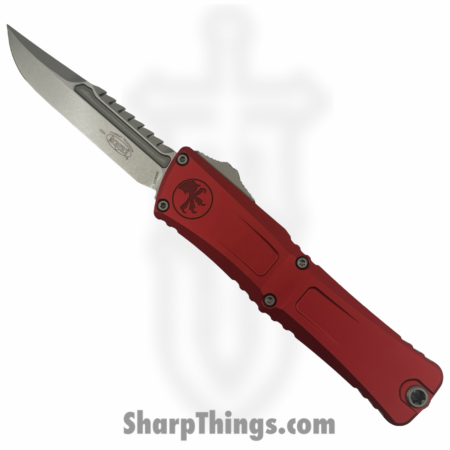 Microtech – 1217-10RDS – Combat Troodon Interceptor Gen III Sig Series – OTF Auto – M390MK Stonewash Standard – 6061-T6 – Red