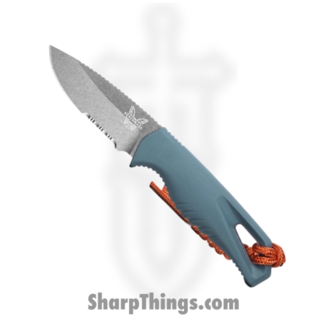 Benchmade – 18050S – Intersect – Fixed Blade Knife – CPM MagnaCut Stonewash Drop Point P/S – Santoprene – Depth Blue