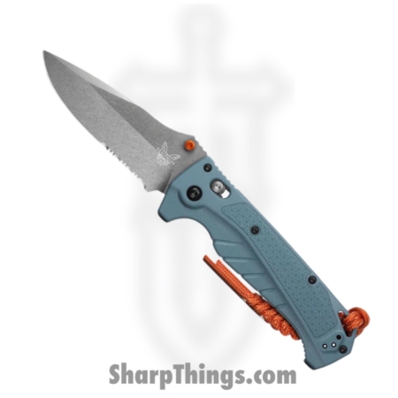 Benchmade – 18060S – Adira – Folding Knife – CPM MagnaCut Stonewash Drop Point P/S – Grivory – Depth Blue