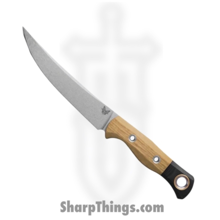 Benchmade – 4050-02 – Meatcrafter – Fixed Blade Knife – CPM 154 Stonewash Trailing Point – Richlite – Maple Valley