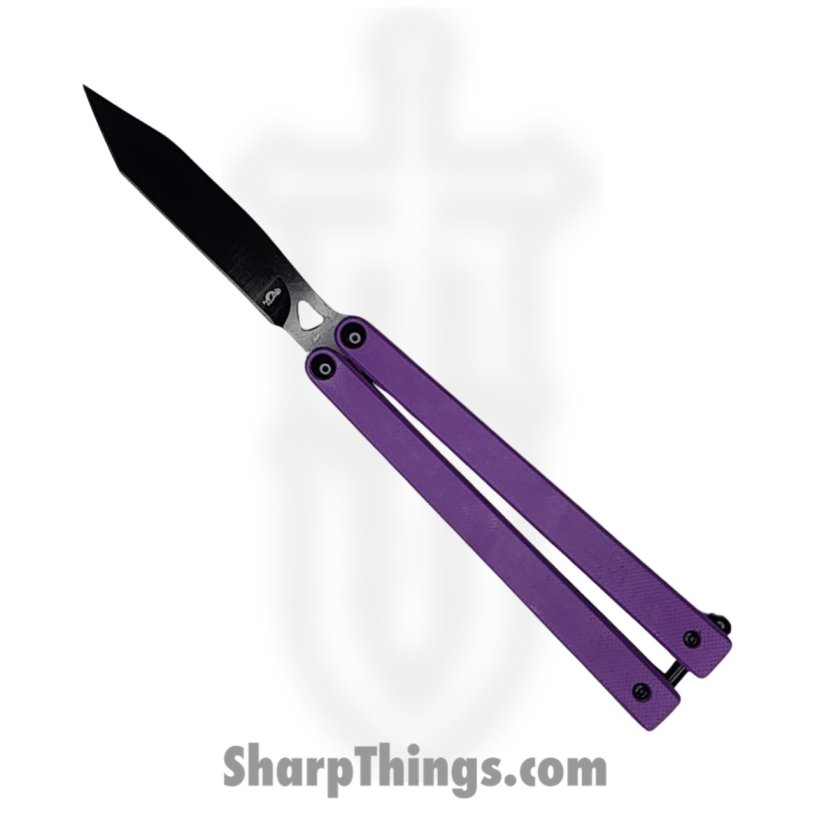 VOC - BK137 - Butterfly Knife - Balisong - 440 SS Coated Tanto - G10 - Purple