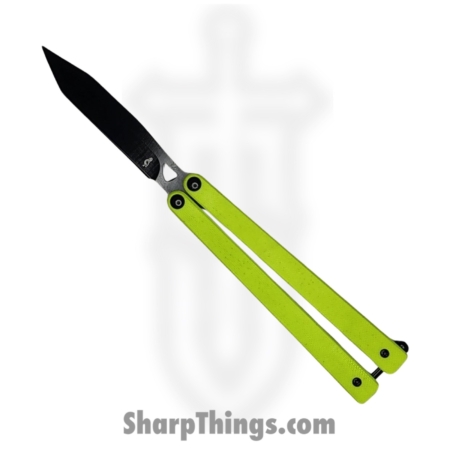 VOC – BK141 – Butterfly Knife – Balisong – 440 SS Coated Tanto – G10 – Green