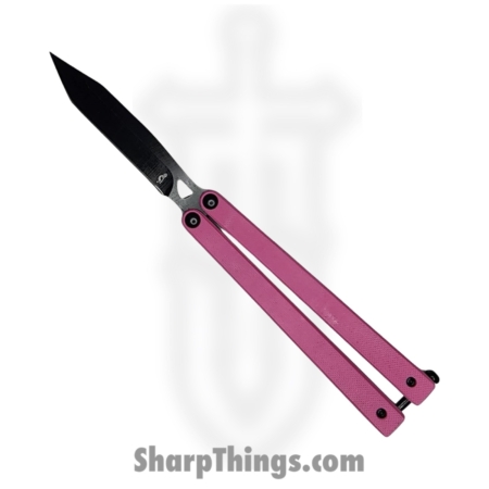 VOC – BK150 – Butterfly Knife – Balisong – 440 SS Coated Tanto – G10 – Pink