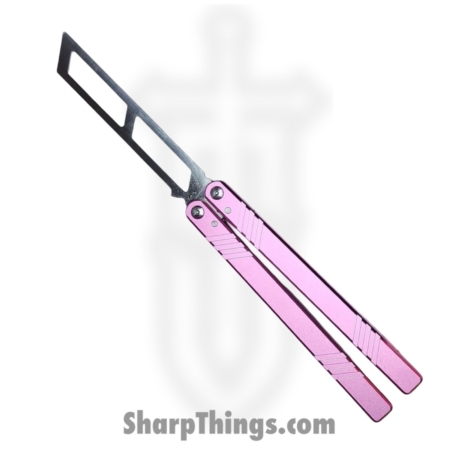 VOC – BK153 – Butterfly Knife with Kit – Balisong – 440 SS Satin Tanto – Aluminum – Pink