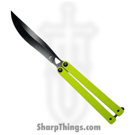 VOC – BK165 – Butterfly Knife – Balisong – 440 SS Coated Drop Point – G10 – Green