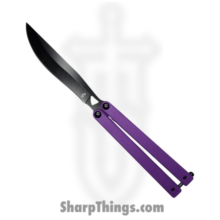 VOC – BK171 – Butterfly Knife – Balisong – 440 SS Coated Drop Point – G10 – Purple