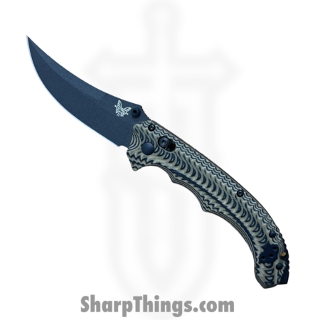 Benchmade – 865BK-01 – Mini Bedlam – Folding Knife – CPM S90V Coated Scimitar – G10 – Coyote/Black/OD Green
