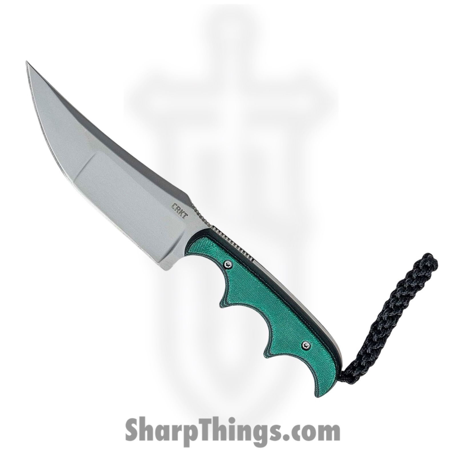 CRKT - CR2394 - Folts Minimalist - Fixed Blade Knife - 8Cr13MoV Blasted Katana - Resin Infused Fiber - Green