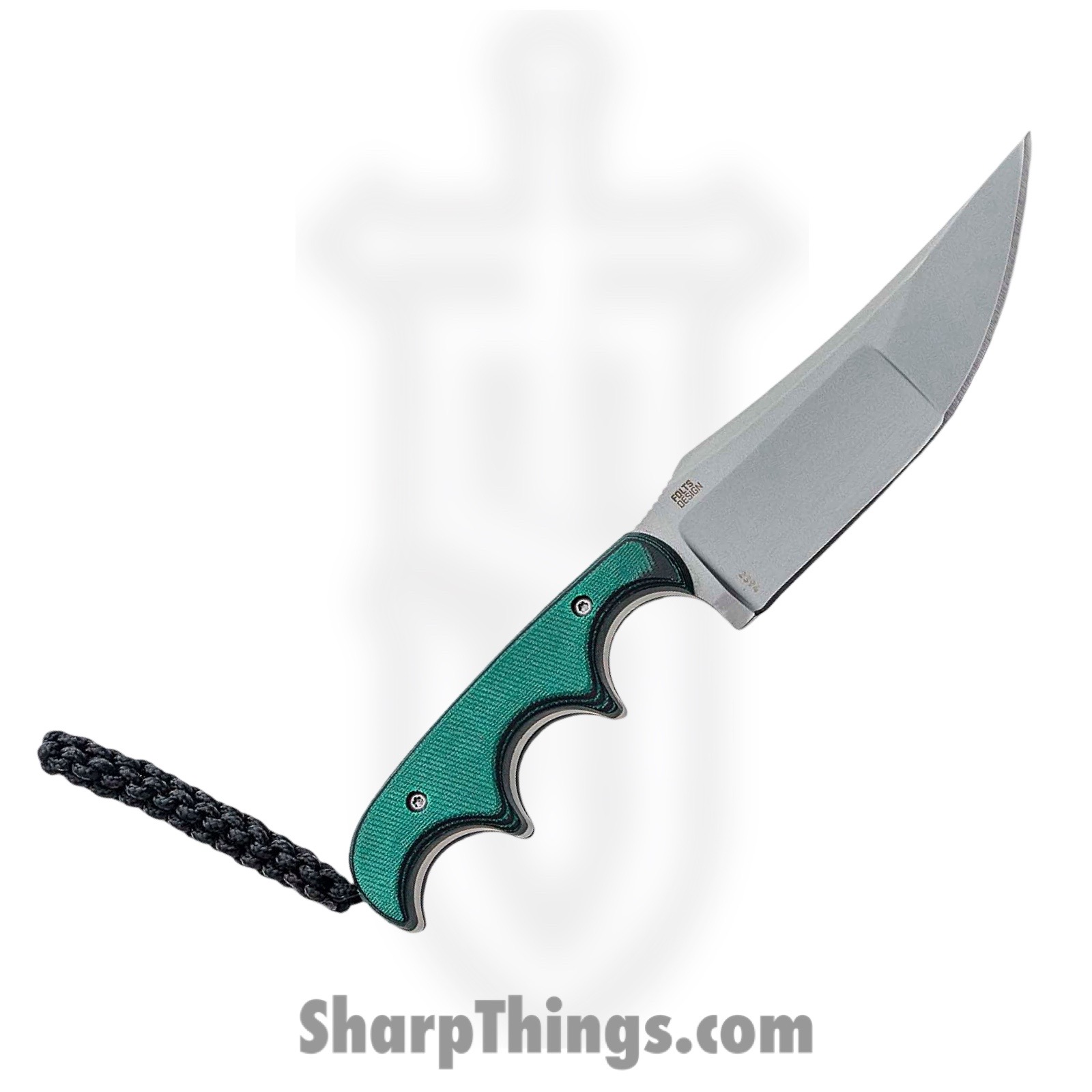 CRKT - CR2394 - Folts Minimalist - Fixed Blade Knife - 8Cr13MoV Blasted Katana - Resin Infused Fiber - Green - Image 2