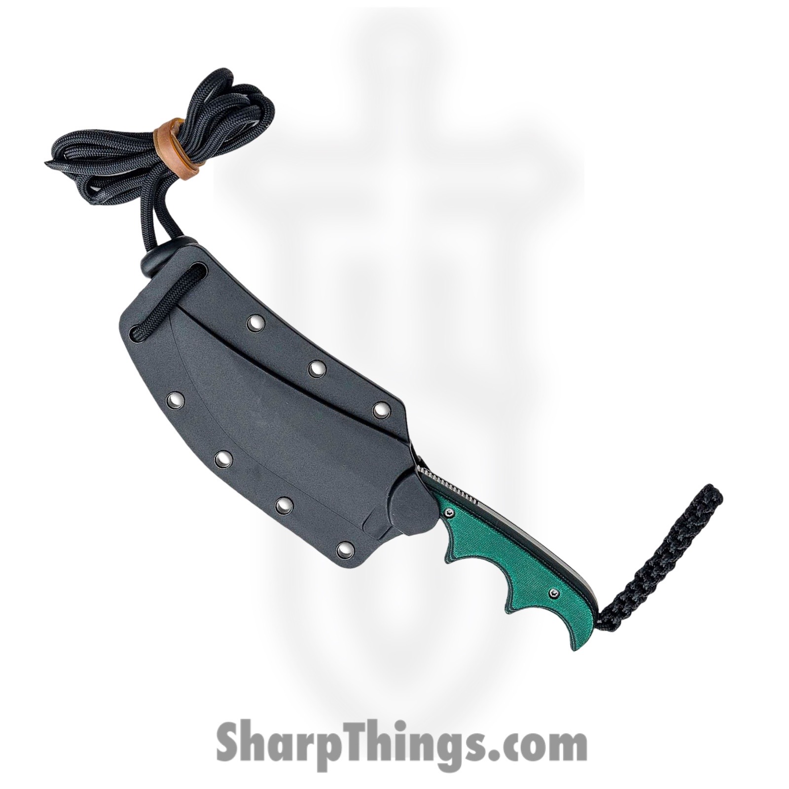 CRKT - CR2394 - Folts Minimalist - Fixed Blade Knife - 8Cr13MoV Blasted Katana - Resin Infused Fiber - Green - Image 3