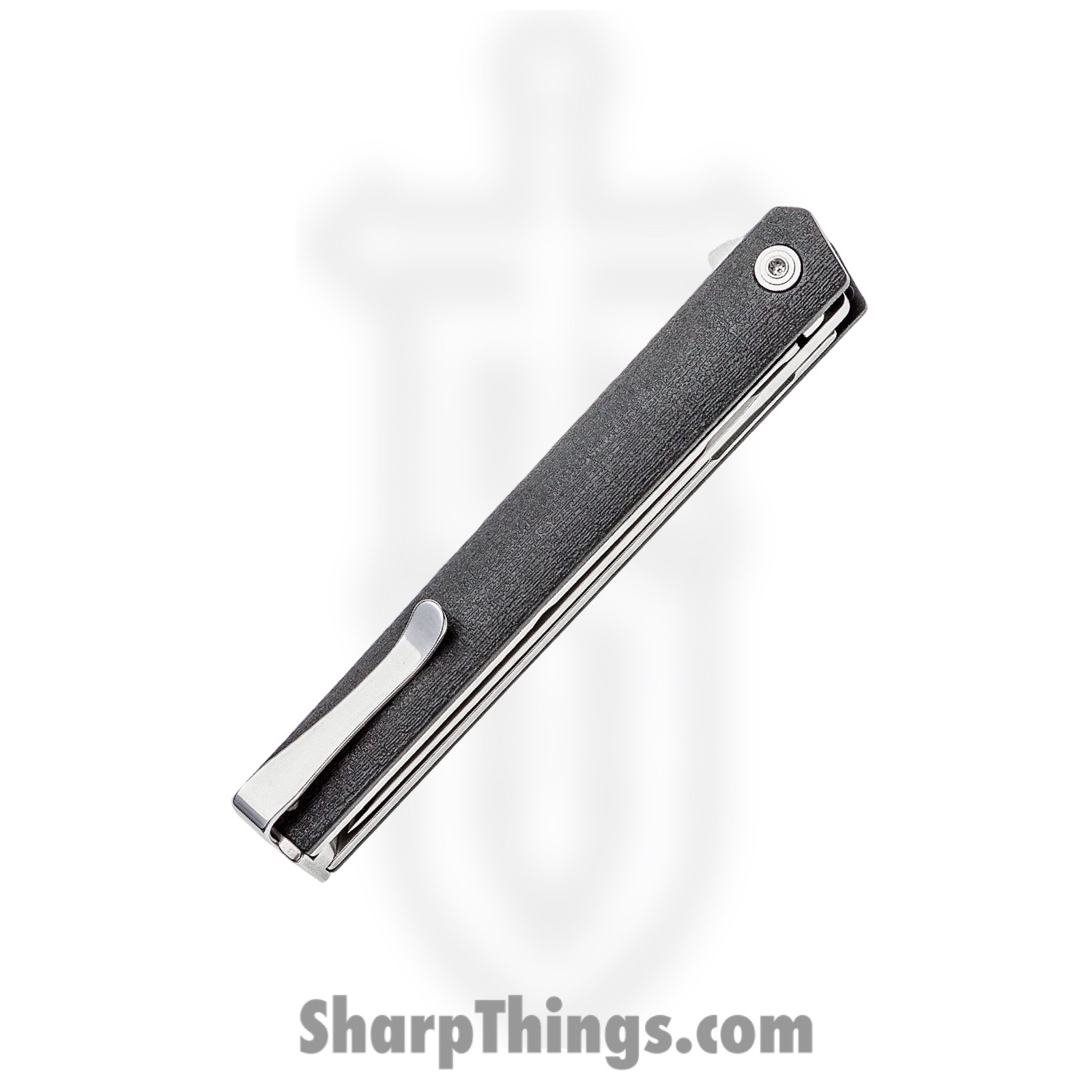 CRKT - CR7097 - CEO Gentleman's Flipper - Folding Knife - AUS-8 Satin Drop Point - GRN - Black - Image 3