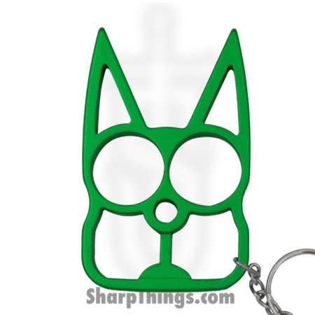 VOC – CT009GN – Cat Keychain Knuckle Weight – Metal – Green