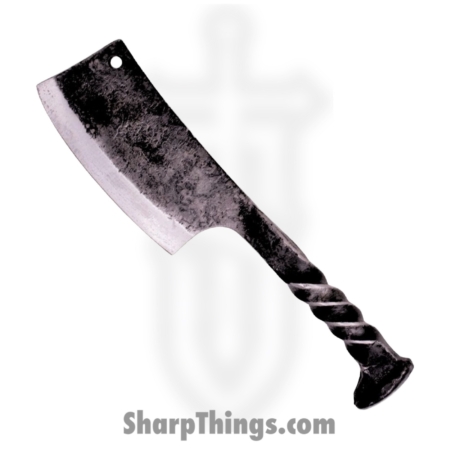 VOC – FB184 – Railroad Spike Knife – Fixed Blade Knife – Carbon Steel Stonewash Cleaver – Carbon Steel – Gray