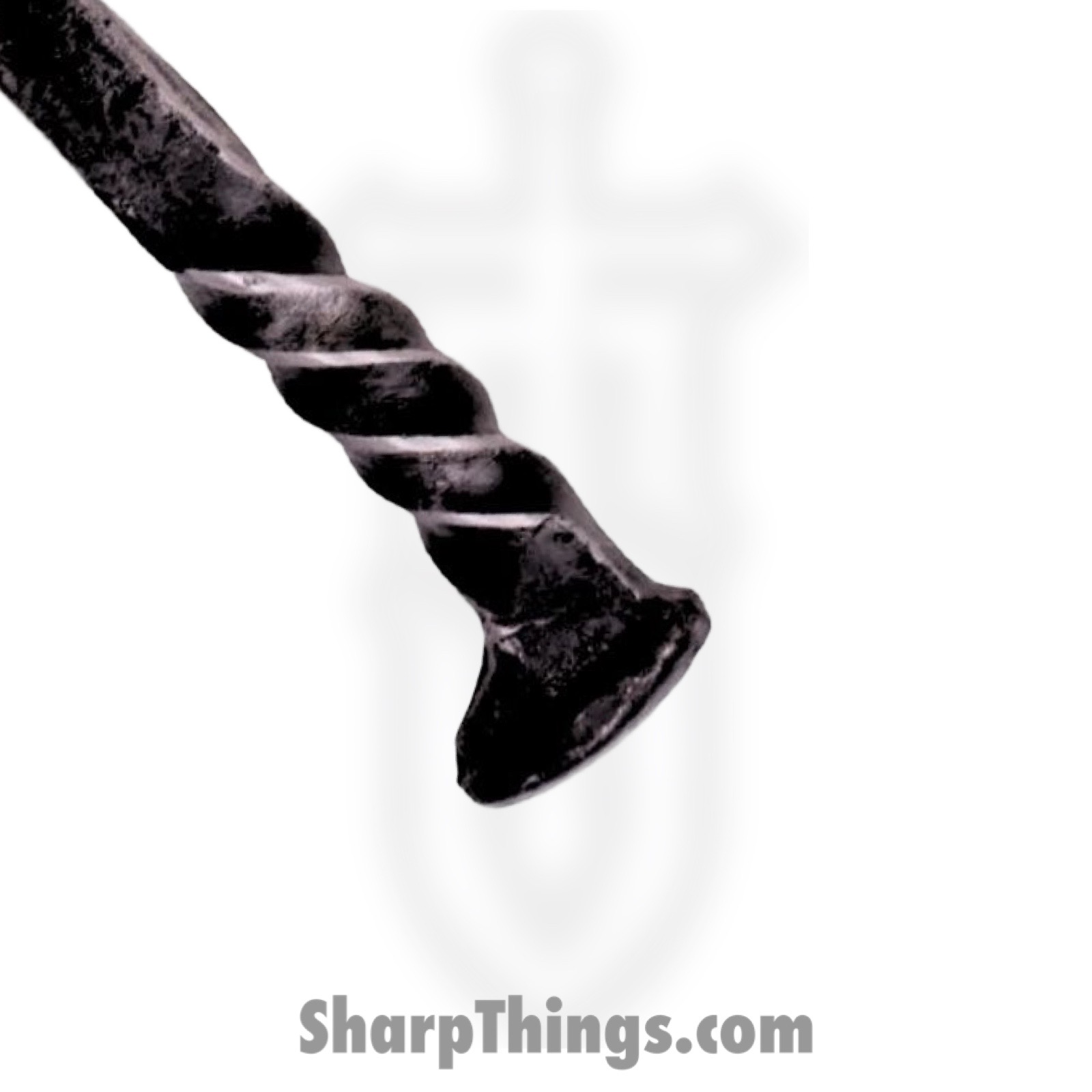 VOC - FB184 - Railroad Spike Knife - Fixed Blade Knife - Carbon Steel Stonewash Cleaver - Carbon Steel - Gray - Image 3