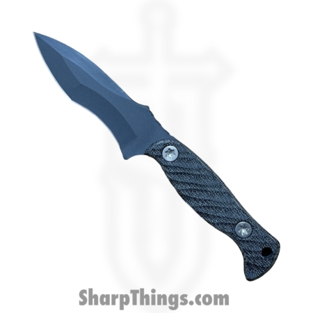 Half Face Blades – HFBMK1MIBKTI – Extremis MK1 – Fixed Blade Knife – S45VN Coated Spear Point – Canvas Micarta Ti – Black