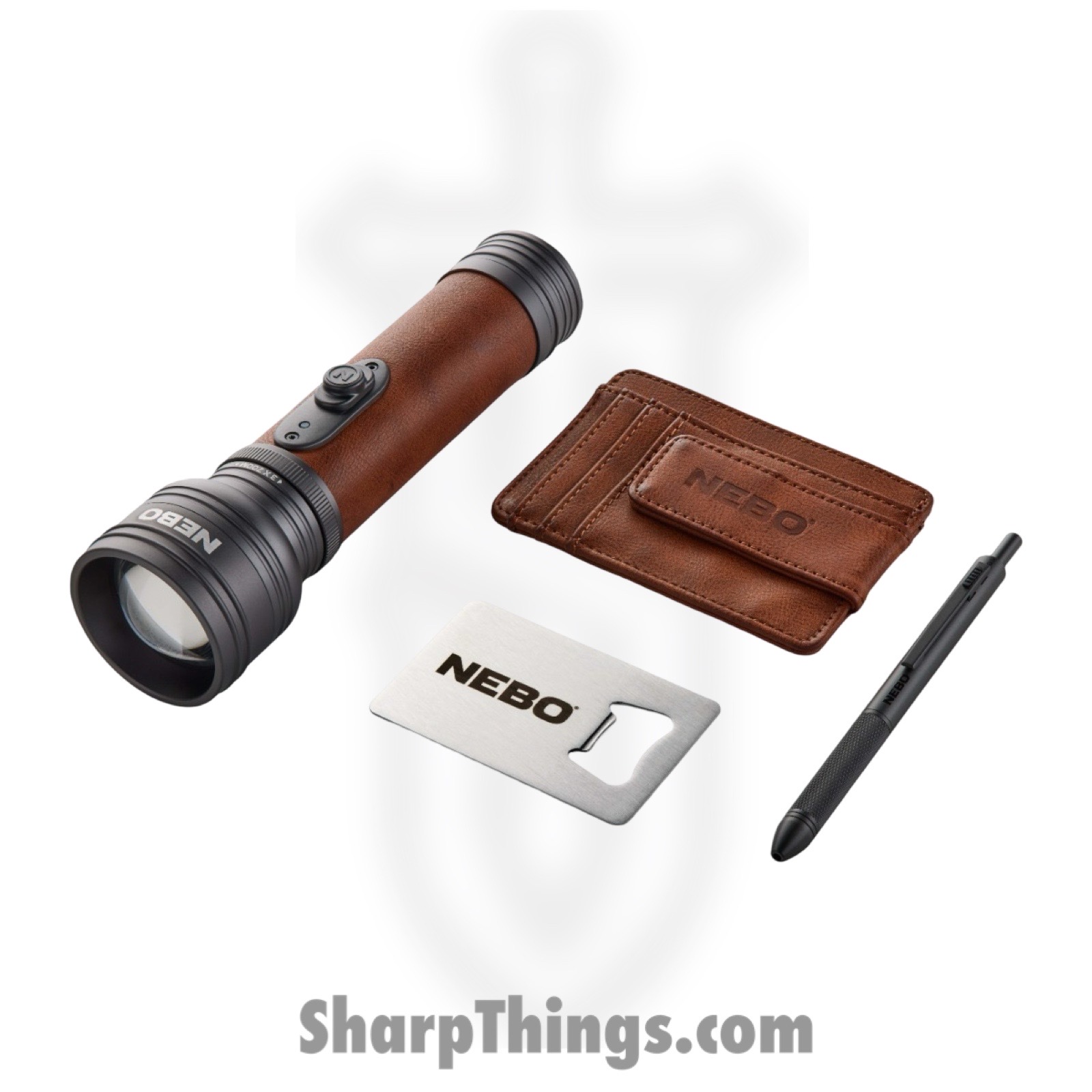 Nebo - NEB-BND-0015 - Classic Father's Day Combo - Aluminum Leather - Brown Black