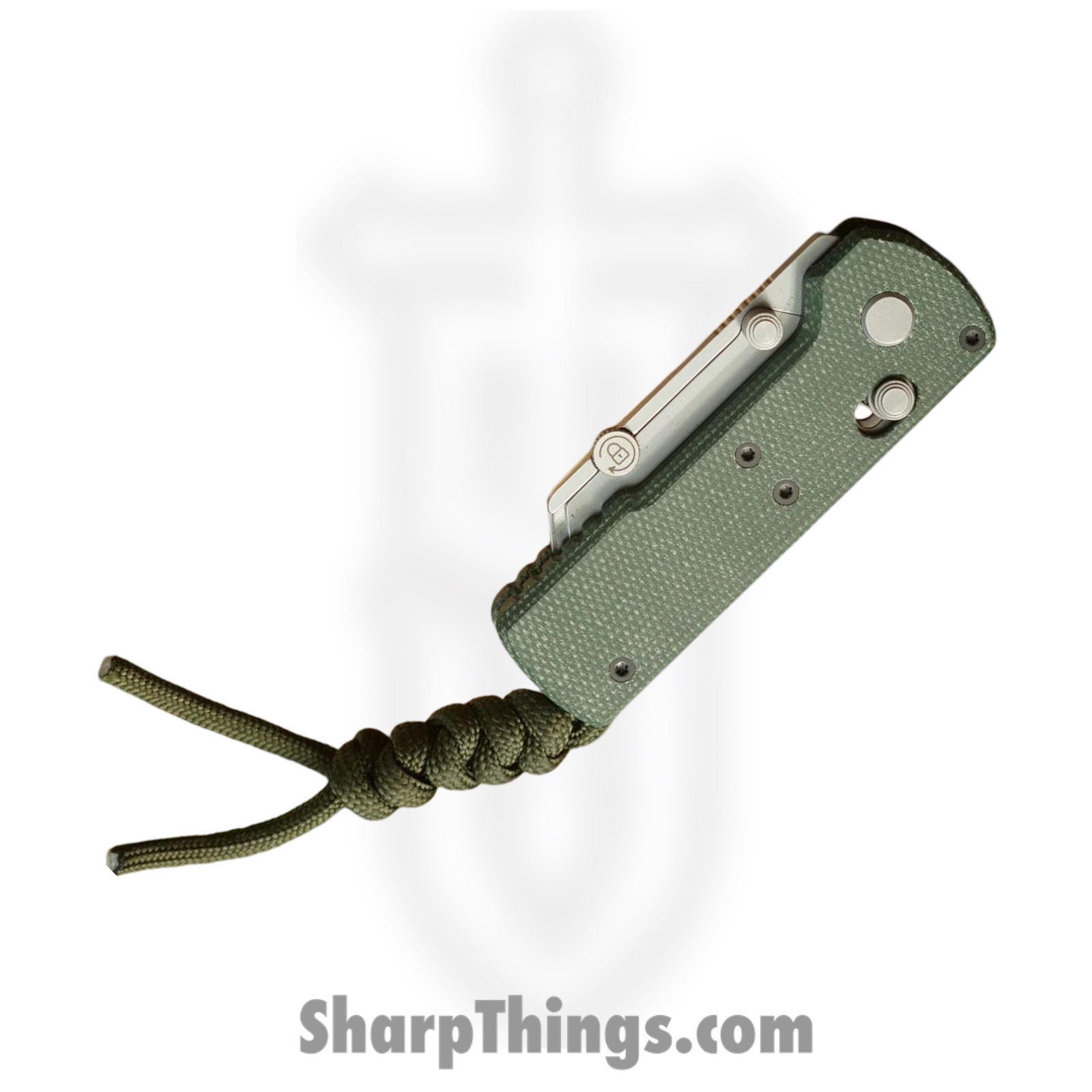Olight - OKNU1GM - Otacle U1 Utility - Assisted Open Knife - SK5 HC Satin Reverse Tanto - Micarta - Green - Image 2