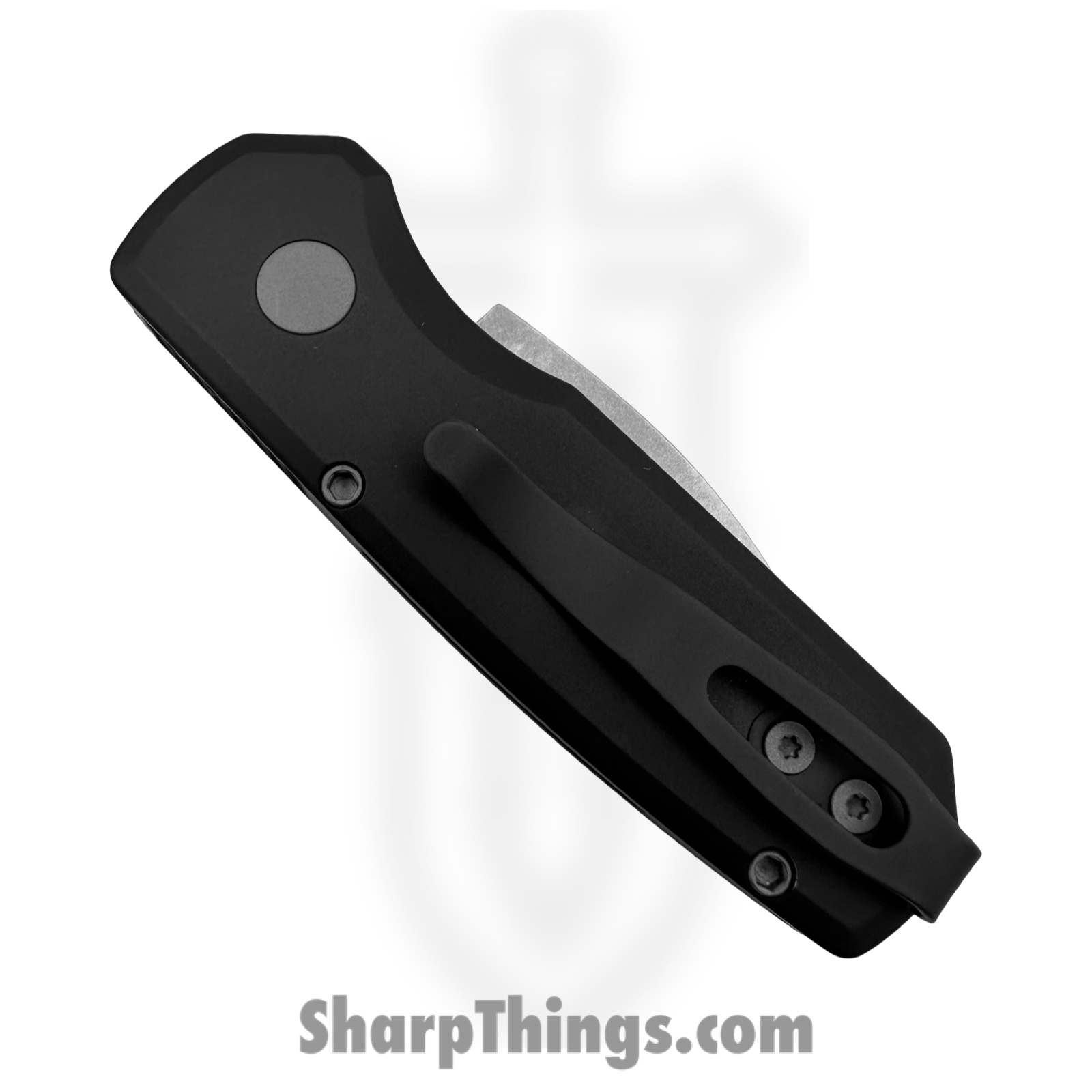 ProTech - R5301 - Runt 5 Smooth - Automatic Knife - CPM MagnaCut Stonewash Wharncliffe - Aluminum - Black - Image 5