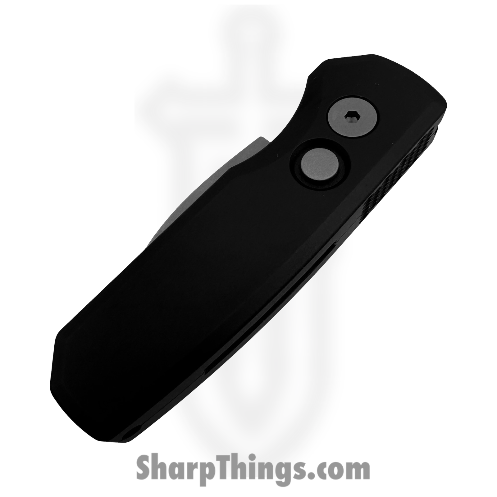 ProTech - R5301 - Runt 5 Smooth - Automatic Knife - CPM MagnaCut Stonewash Wharncliffe - Aluminum - Black - Image 4